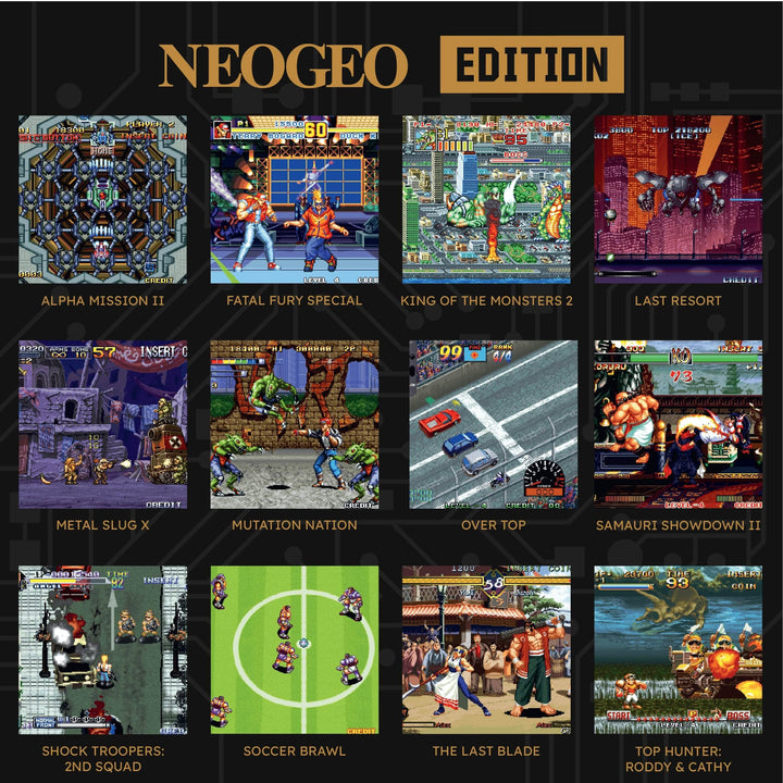 Evercade Neo Geo Super Pocket - Handheld Console with 14 Pre-Loaded Games