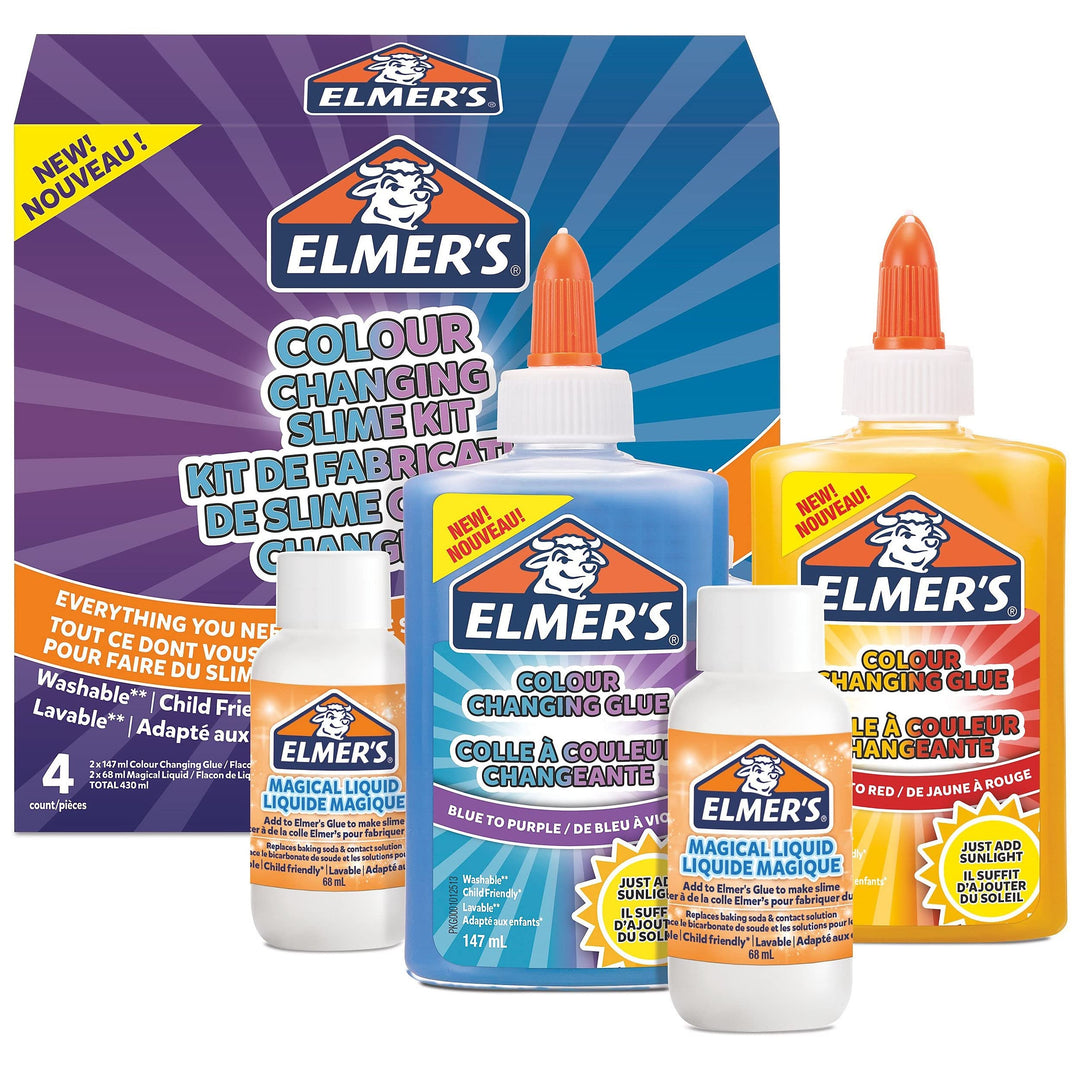 Elmer's Colour Changing Slime Kit - UV Reactive Slime Supplies for Kids