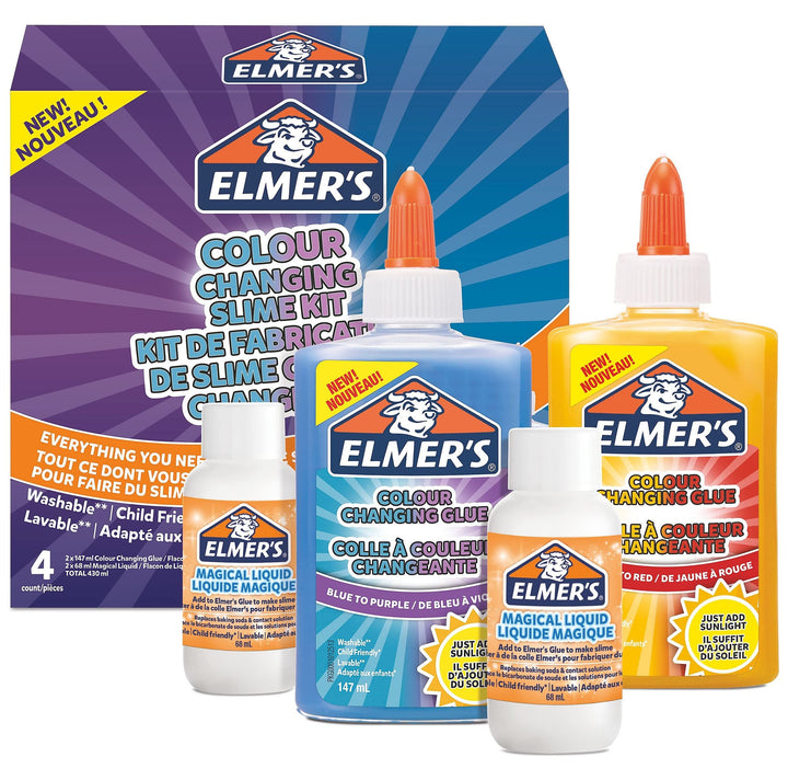 Elmer's Colour Changing Slime Kit - UV Reactive Slime Supplies for Kids