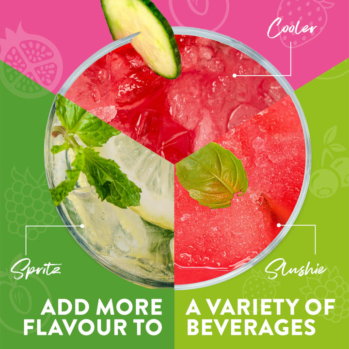 Simply Tropical Cooler Mango Passion Fruit Guava Syrup - Vegan & Gluten Free Beverage Concentrate