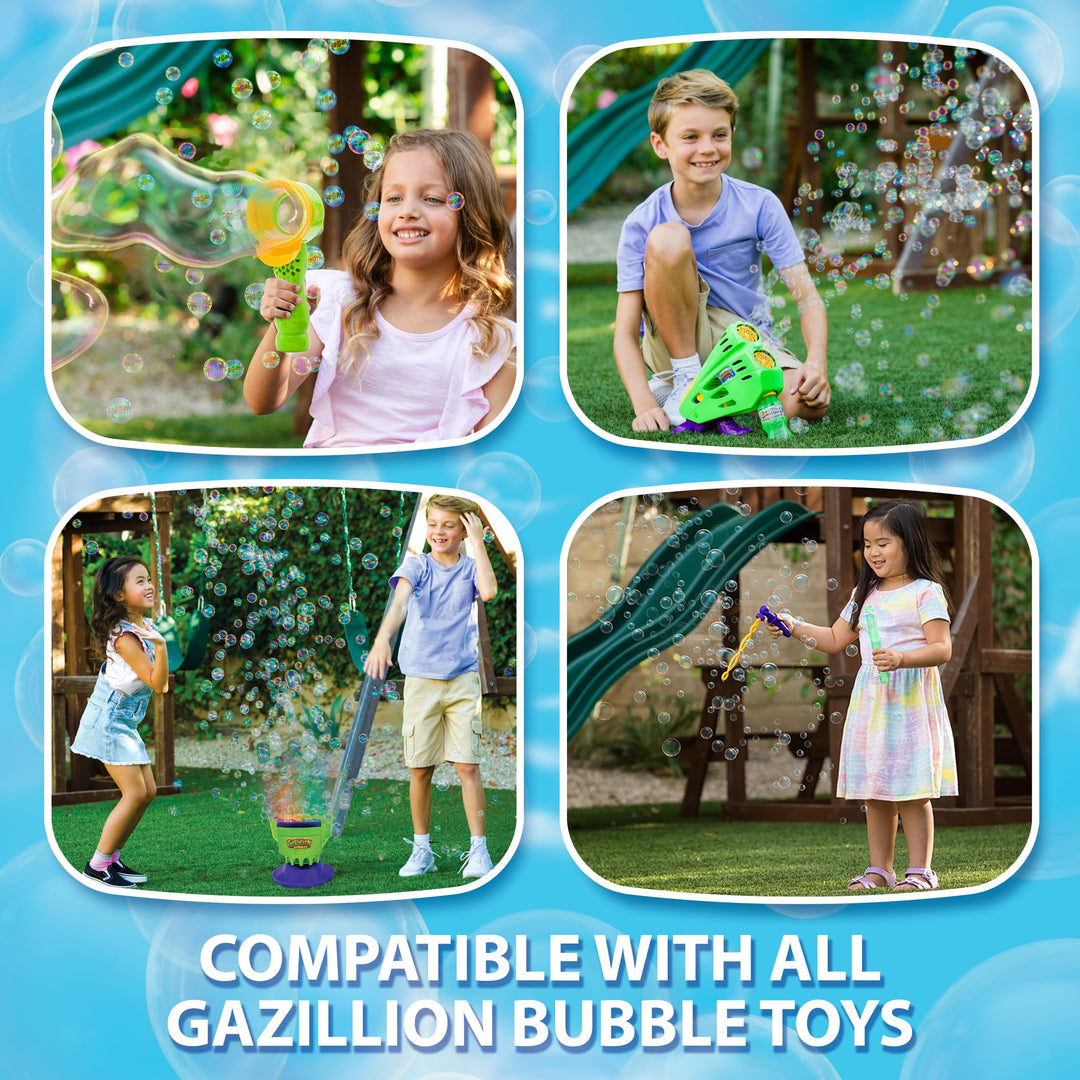 Gazillion Bubbles Original Bubble Solution 2L with 7-in-1 Wand - Non-Toxic, Long-Lasting Bubbles for Outdoor Play
