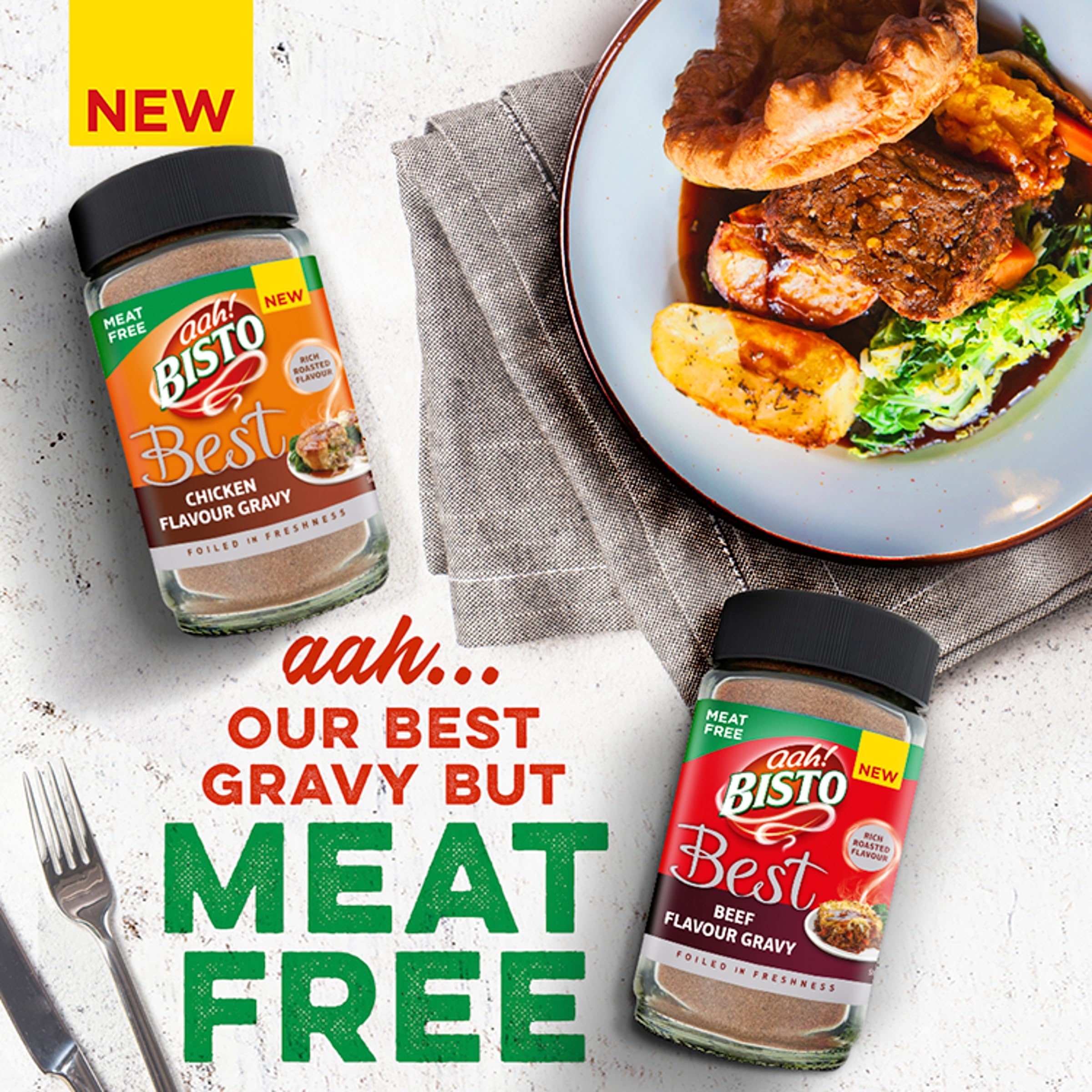 Bisto Best Meat Free Beef Flavour Gravy, Vegan Friendly, 230g Jar 3