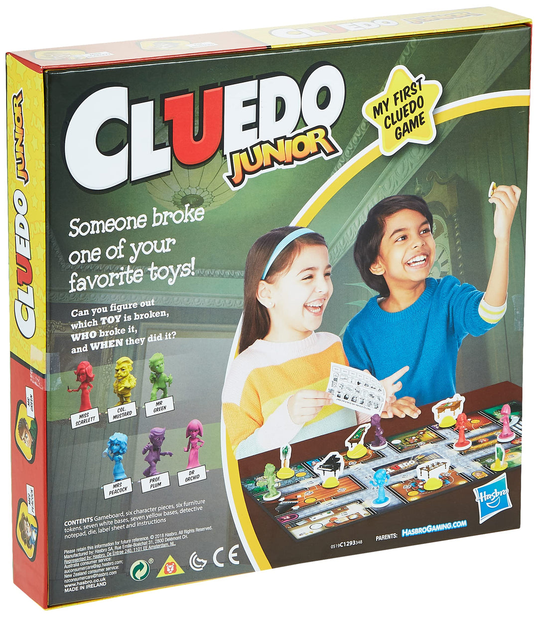 Hasbro Gaming Clue Junior Board Game for Kids Ages 5 and Up - Case of the Broken Toy Mystery