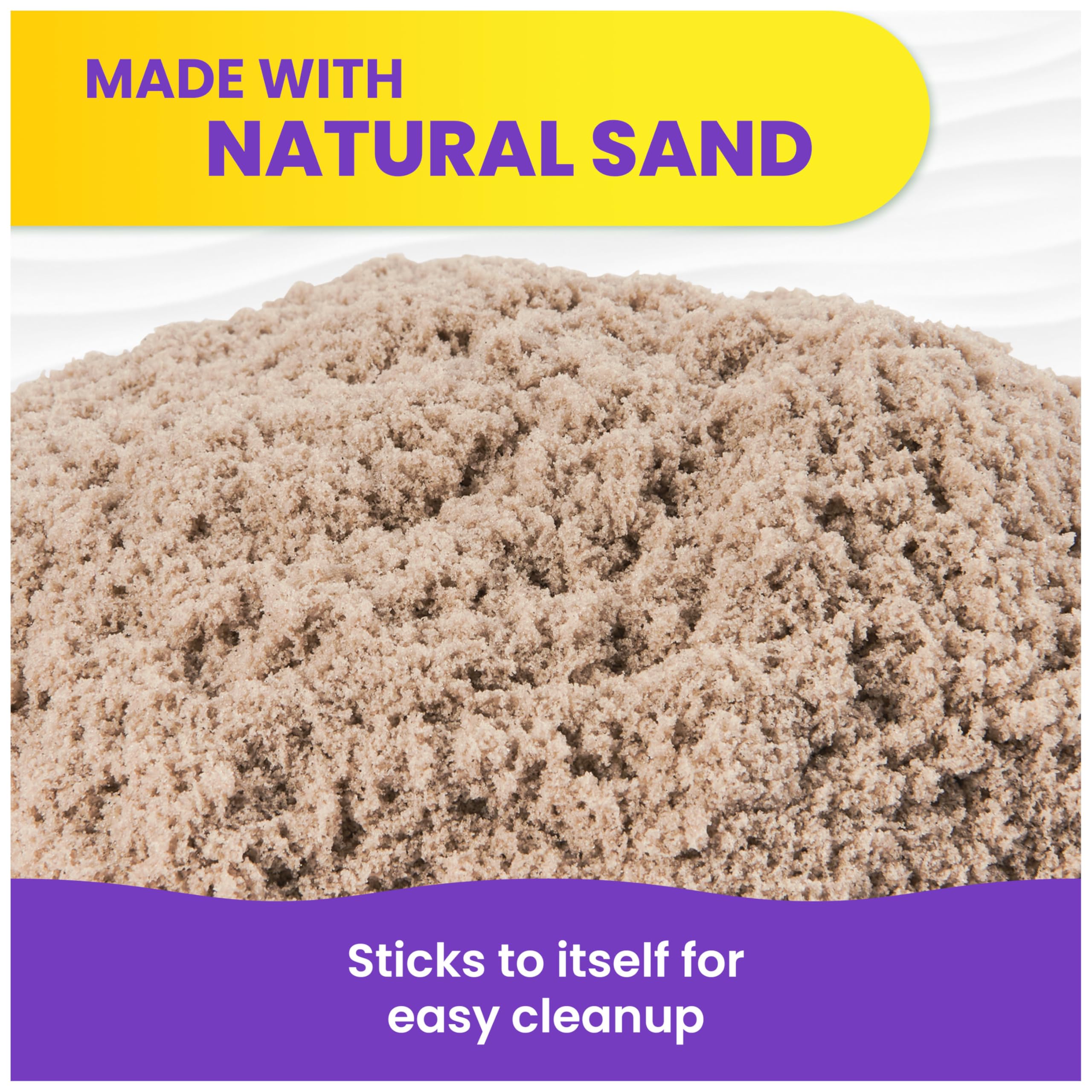 Kinetic Sand Naturbraun 907 g – Sensorischer Spielsand zum Drücken und Formen für Kinder 4