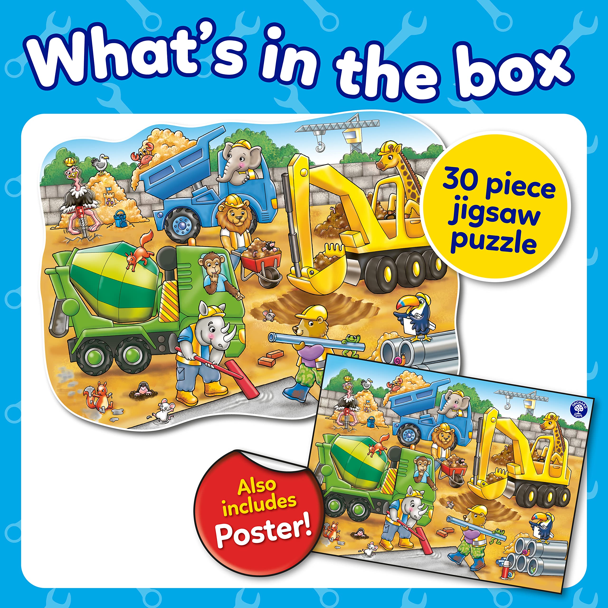Orchard Toys Busy Builders Jigsaw Puzzle - 30-Piece Educational Construction Puzzle for Ages 3+ 8