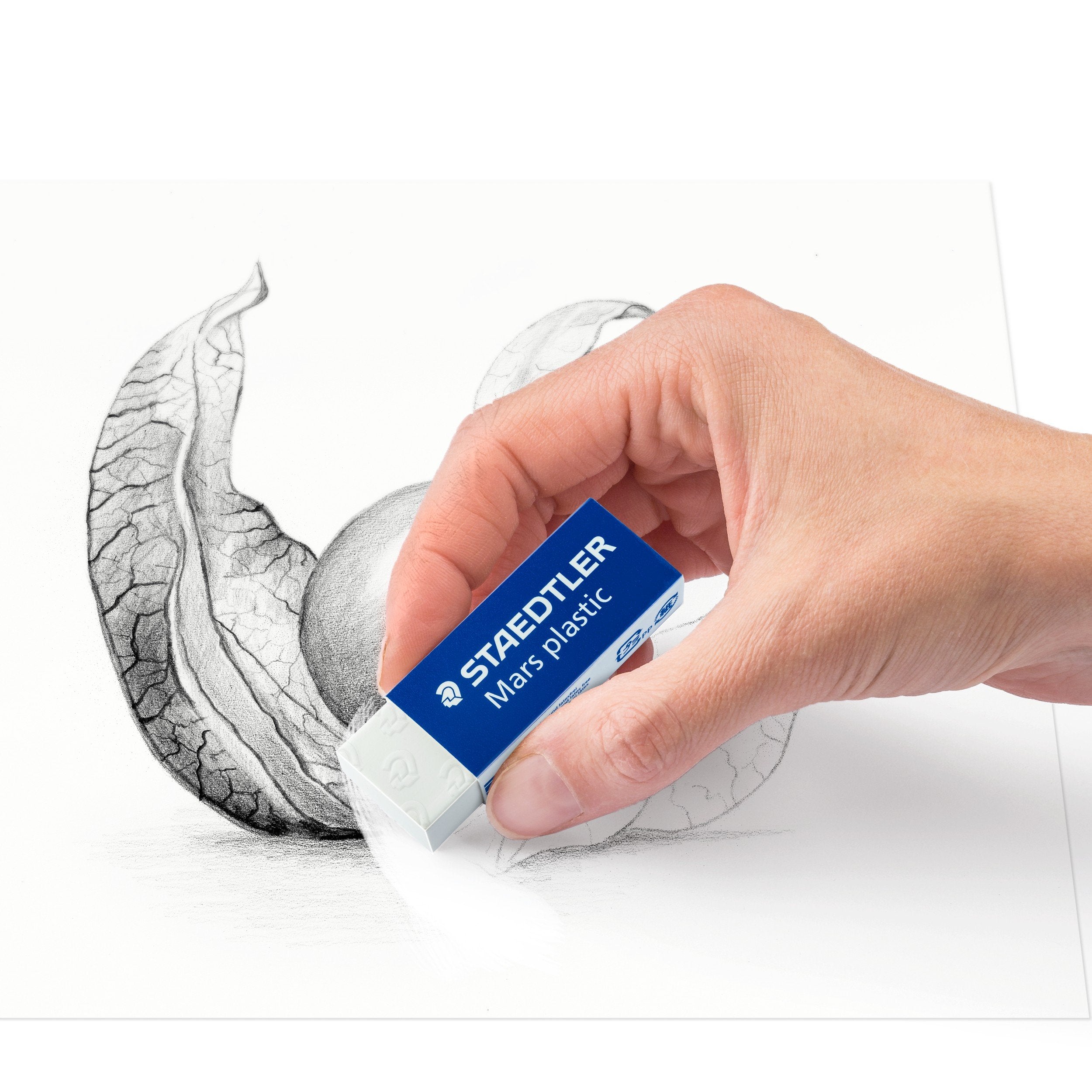 STAEDTLER Mars Plastic Eraser - White, Pack of 2 | Minimal Crumbling | Latex & Phthalate Free 2