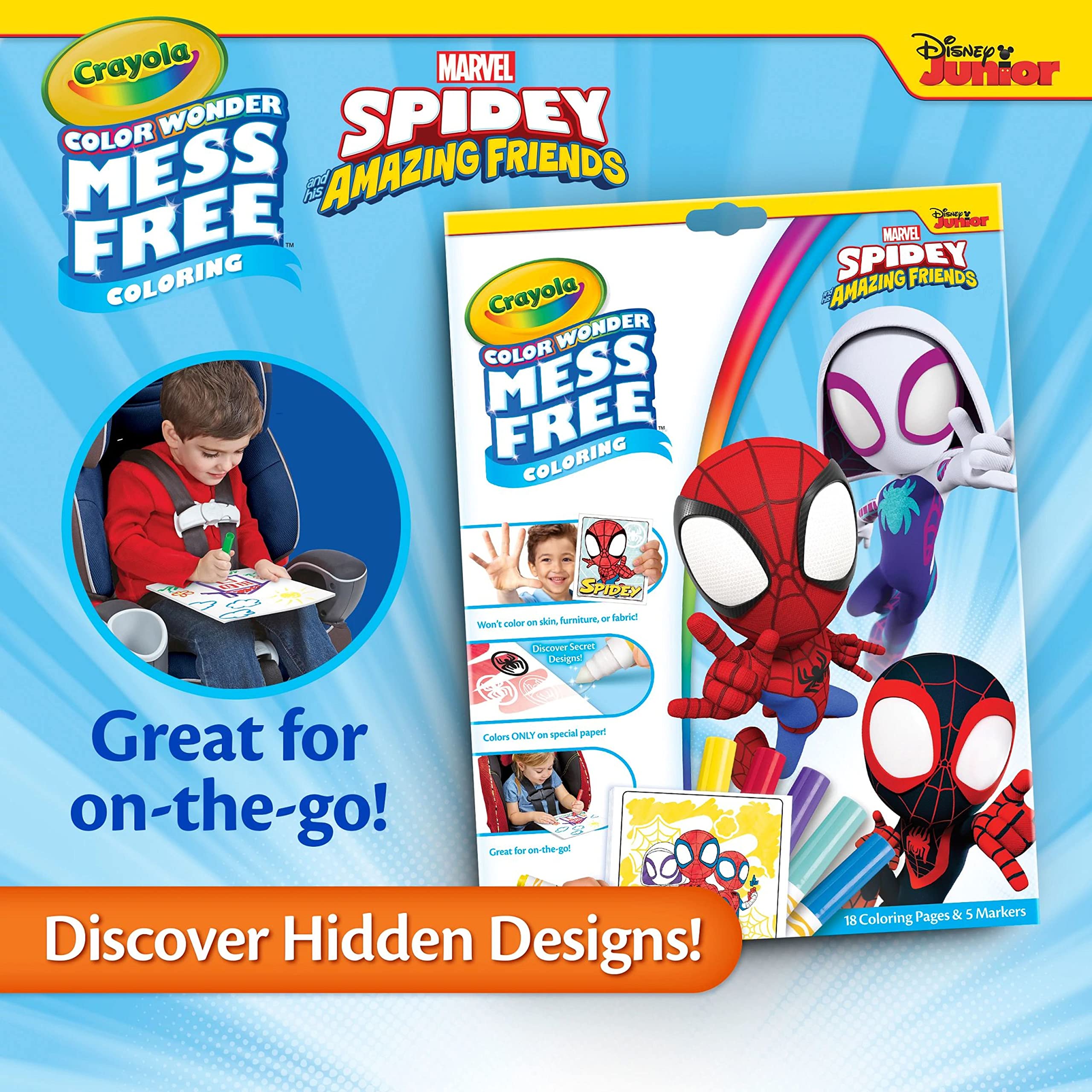 CRAYOLA Color Wonder – Marvel Spidey und seine erstaunlichen Freunde – Sauberes Malset 5