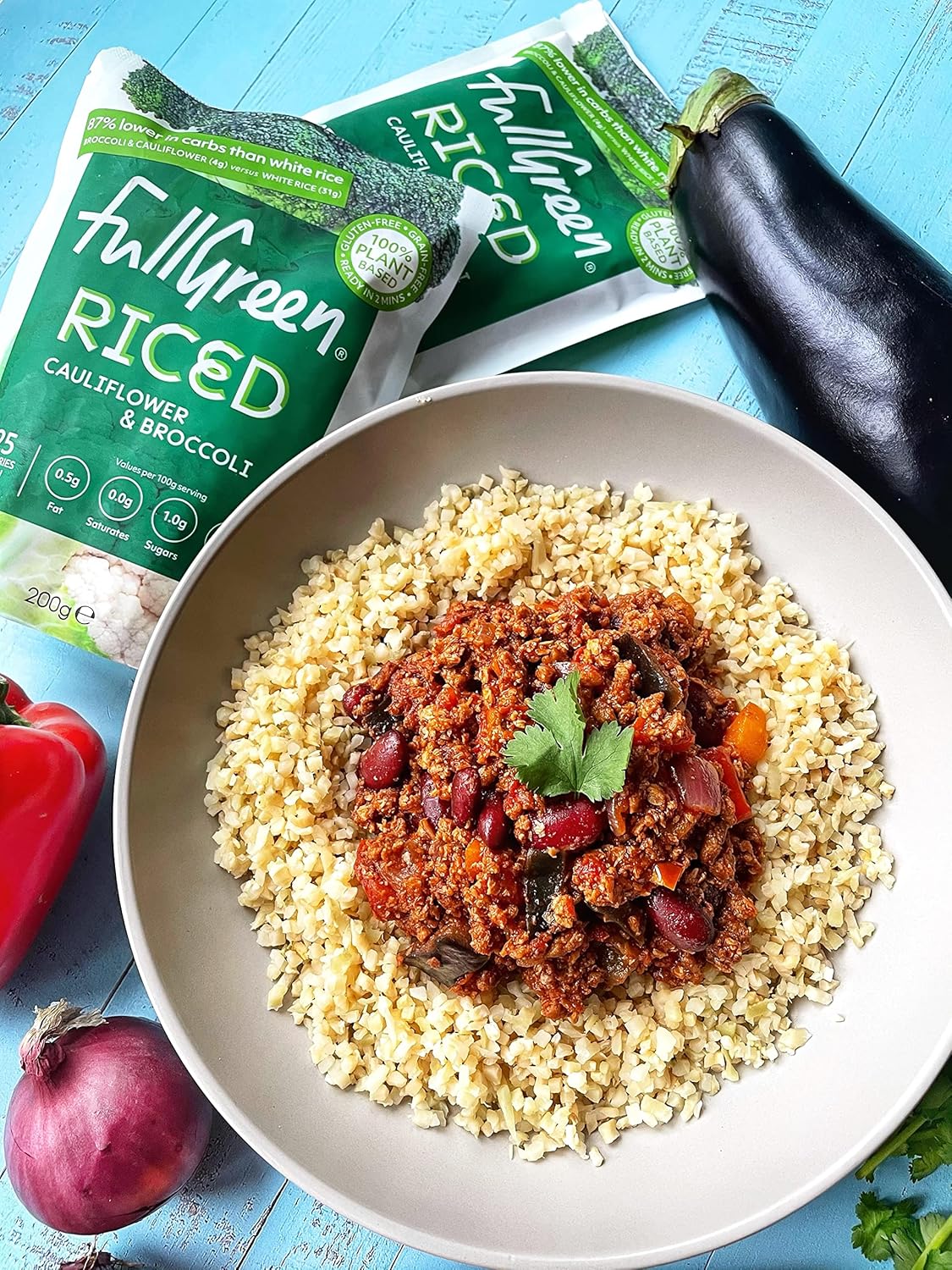 Fullgreen - Riced Broccoli & Cauliflower Plant-Based Low-Carb Rice Alternative 12