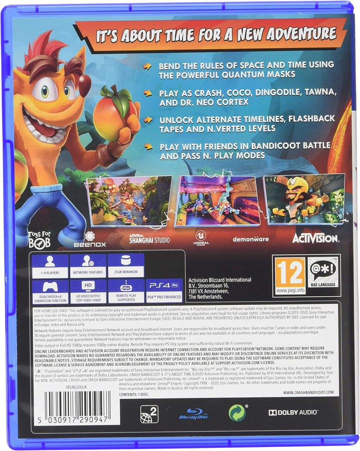 Crash Bandicoot 4: It’s About Time - PS4 with PS5 Digital Upgrade