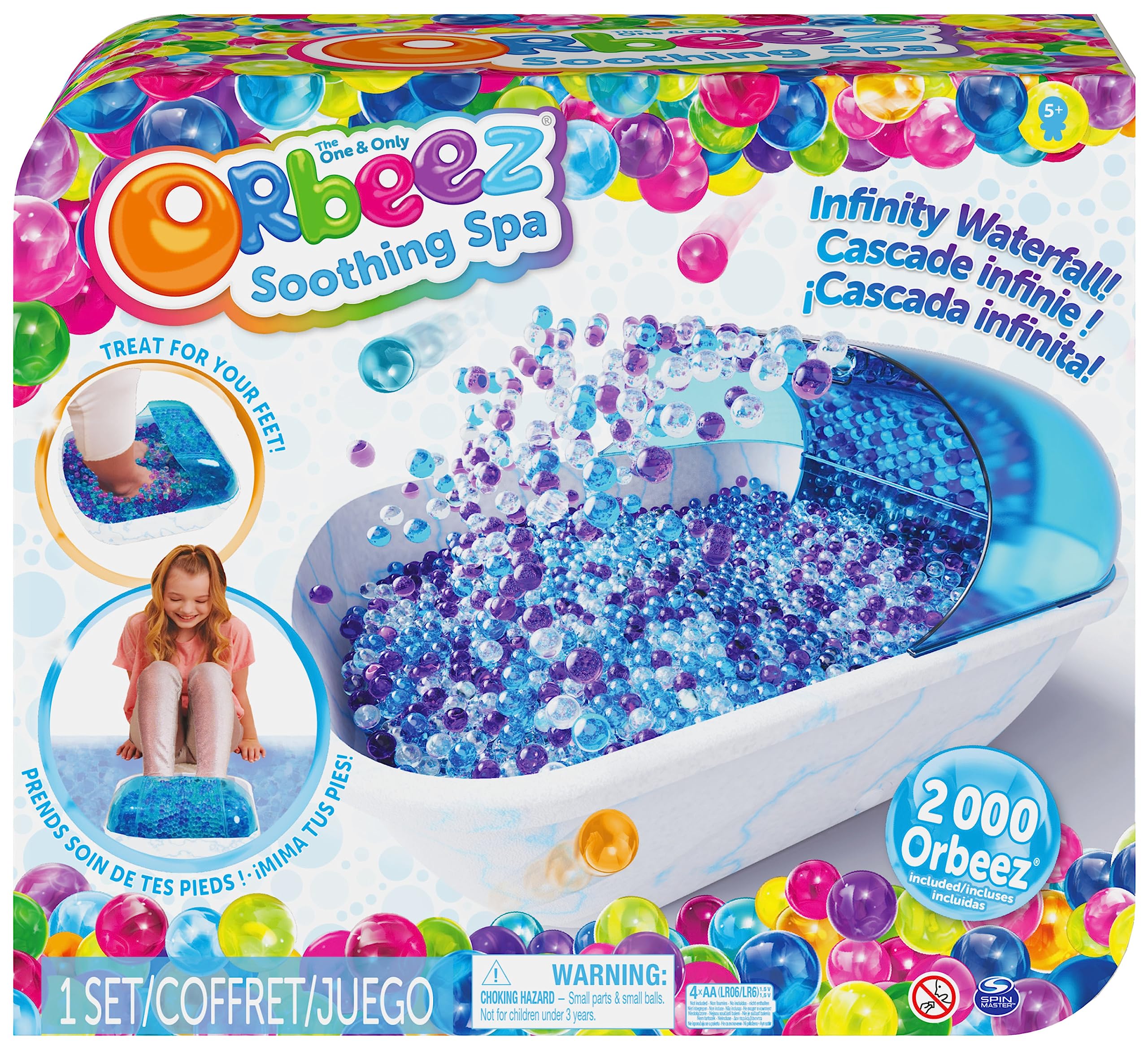 Orbeez, beruhigendes Fußbad mit 2.000, die einzigen, ungiftigen Wasserperlen, Kinder-Spa 1