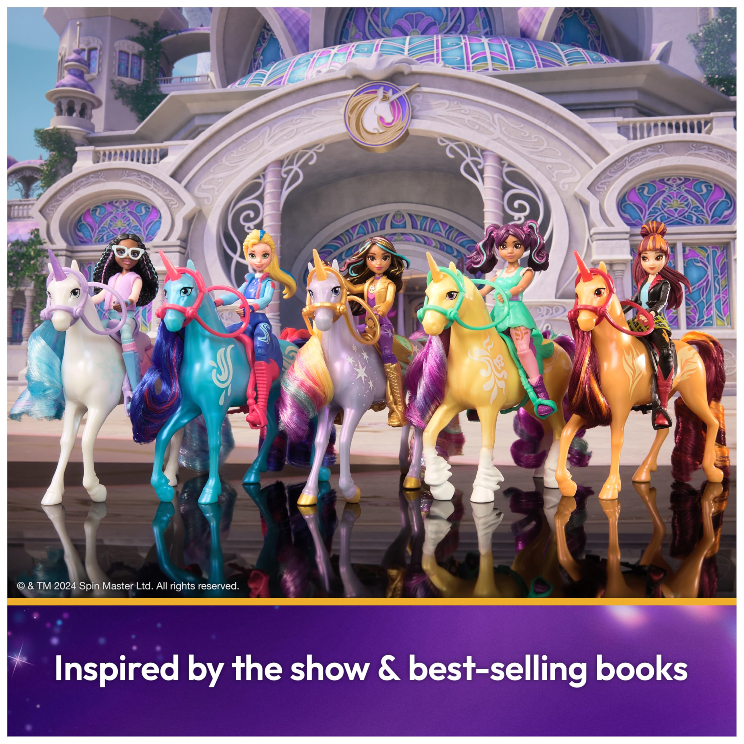 Unicorn Academy Sophia & Wildstar Playset with 2 Riding Accessories and Hair Styling Tool | Ages 4+ 7