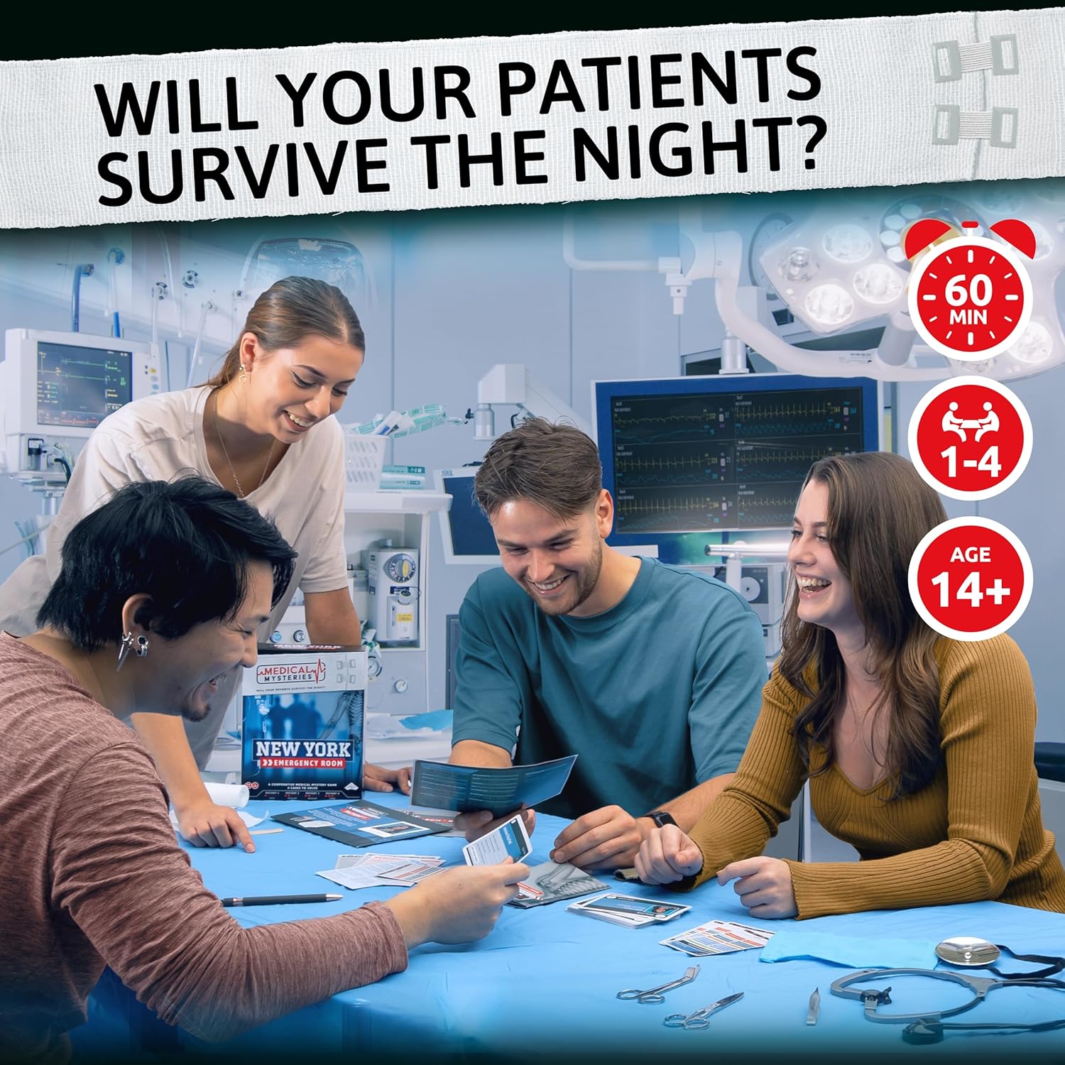 Fat Brain Toys Medical Mysteries Board Game - Cooperative Strategy Game for Adults & Teens 3