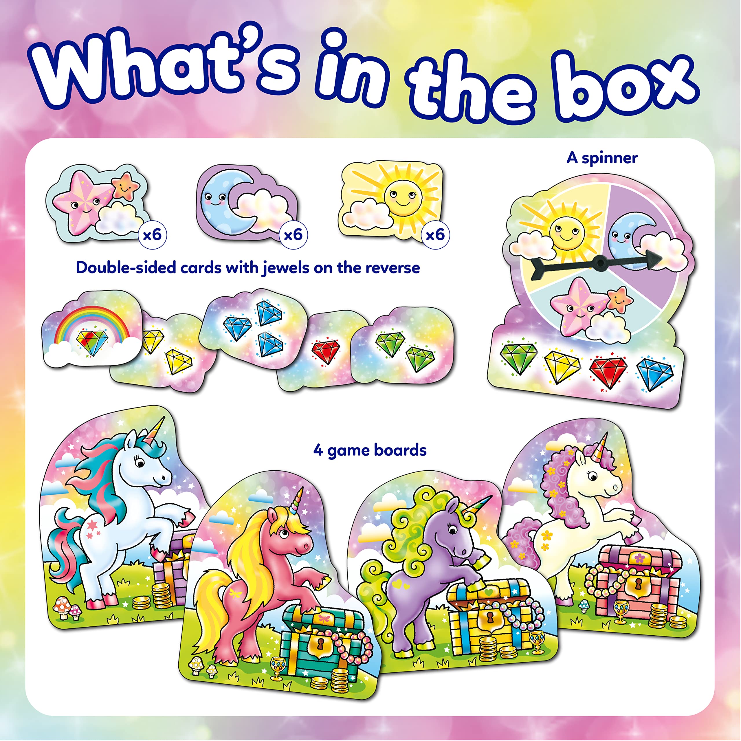 Orchard Toys Unicorn Jewels Colour Matching Game - Mini Board Game for Kids 7