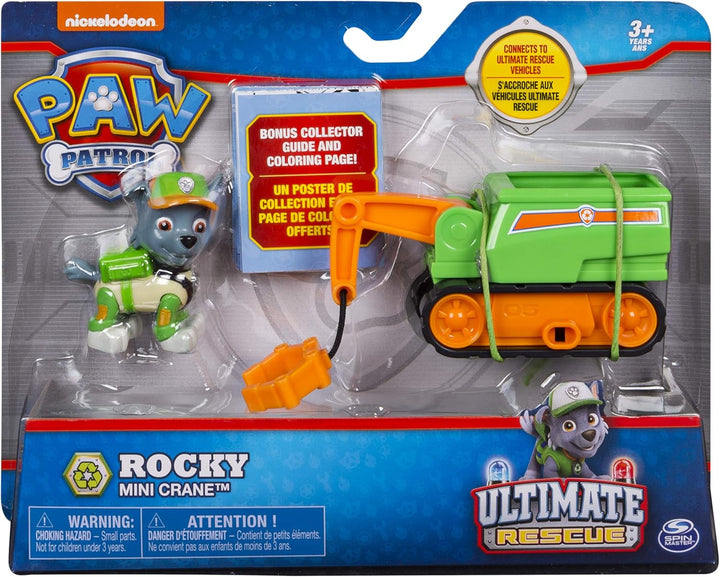 Paw Patrol Ultimate Rocky Rescue Mini Vehicle - Kid-Powered Action for Ages 3+