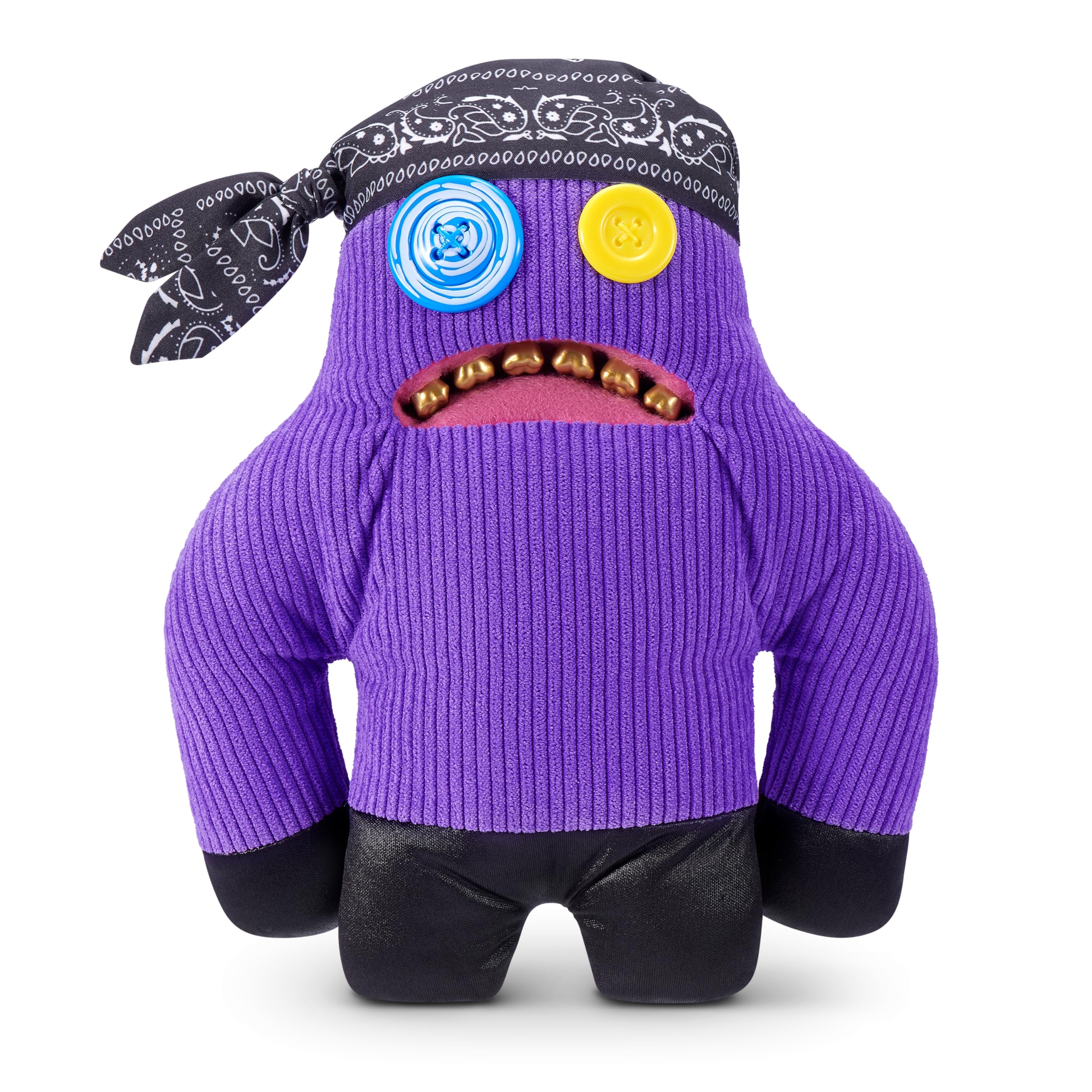 Fuggler Sasquoosh 9-Inch Plush Toy - Soft Plush, Human-like Teeth, Butt-on Hole