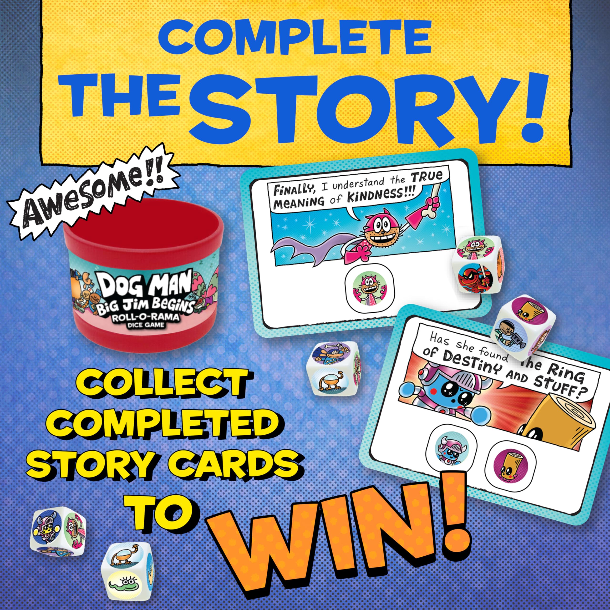 University Games Dog Man: Big Jim Begins Dice Game | 2-4 Players | Ages 6+ 3