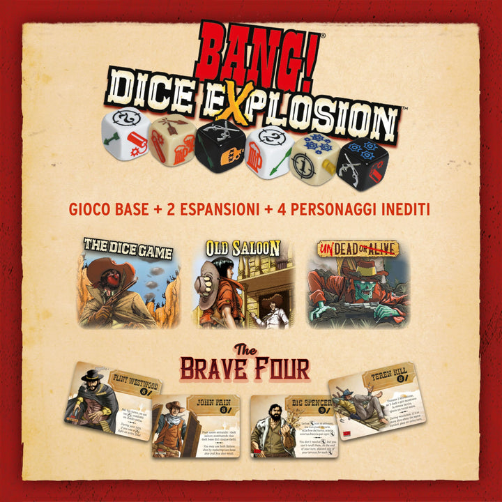 DV Games Bang Dice Explosion - Dice Game for 3 to 8 Players - Ages 8+