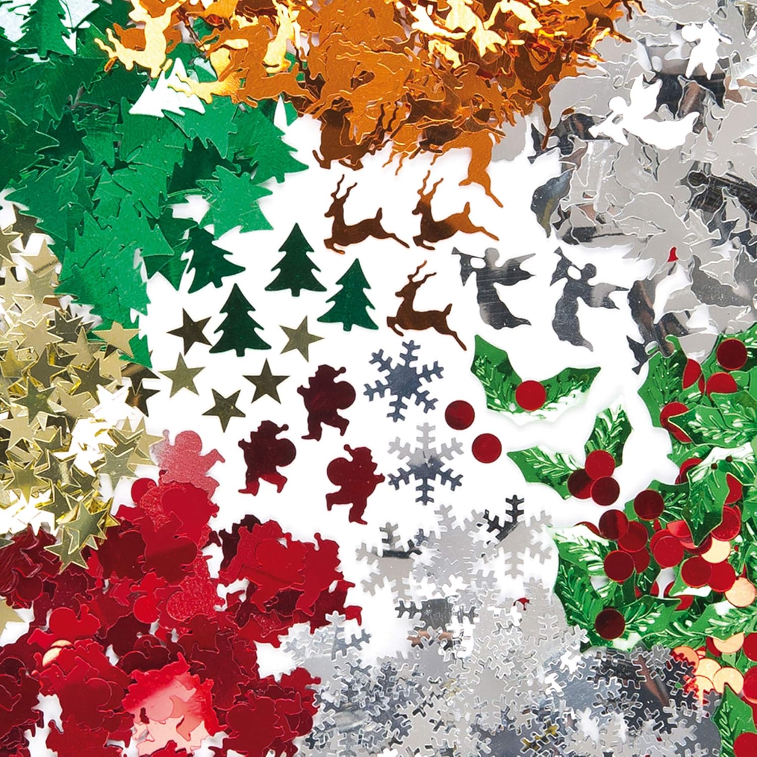 Baker Ross EX5492 Christmas Sequins Value Pack - Assorted Festive Craft Sequins for Cards, Decorations, and Party Bags (56g)