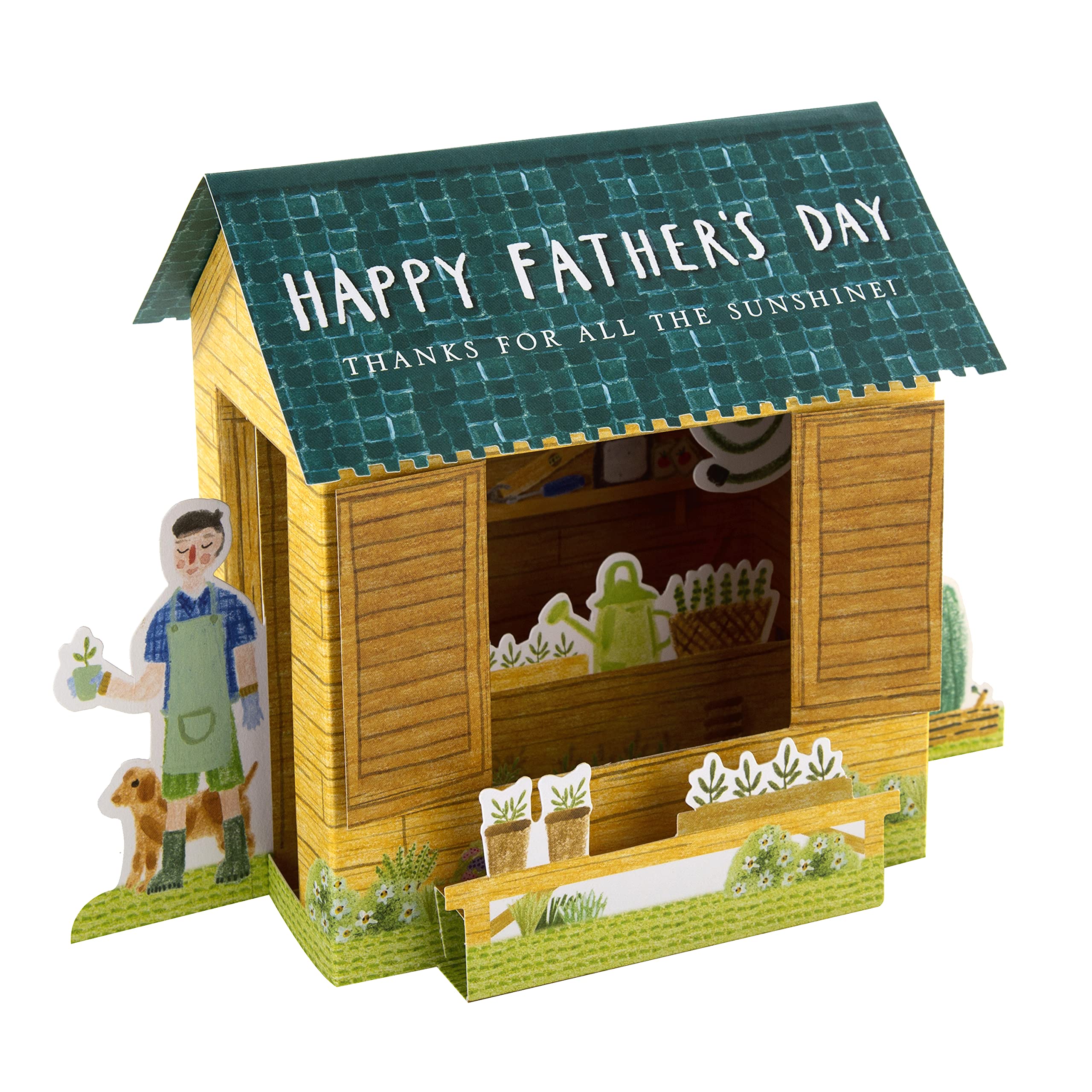 Hallmark 3D Pop Up Garden Shed Father's Day Card | FSC Certified 4