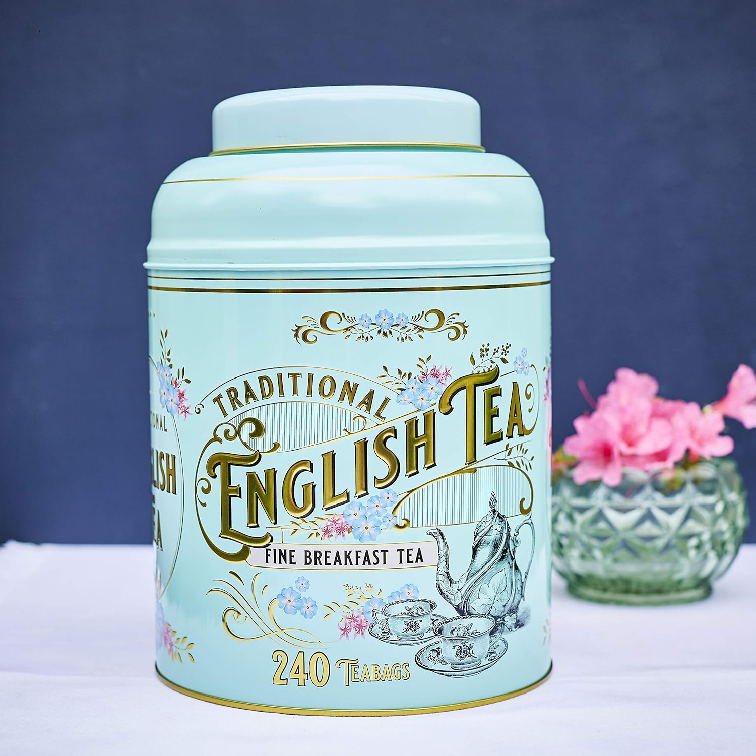 Neue englische Tees – Teedose im viktorianischen Vintage-Stil mit 240 englischen Frühstücksteebeuteln (TT37) 3