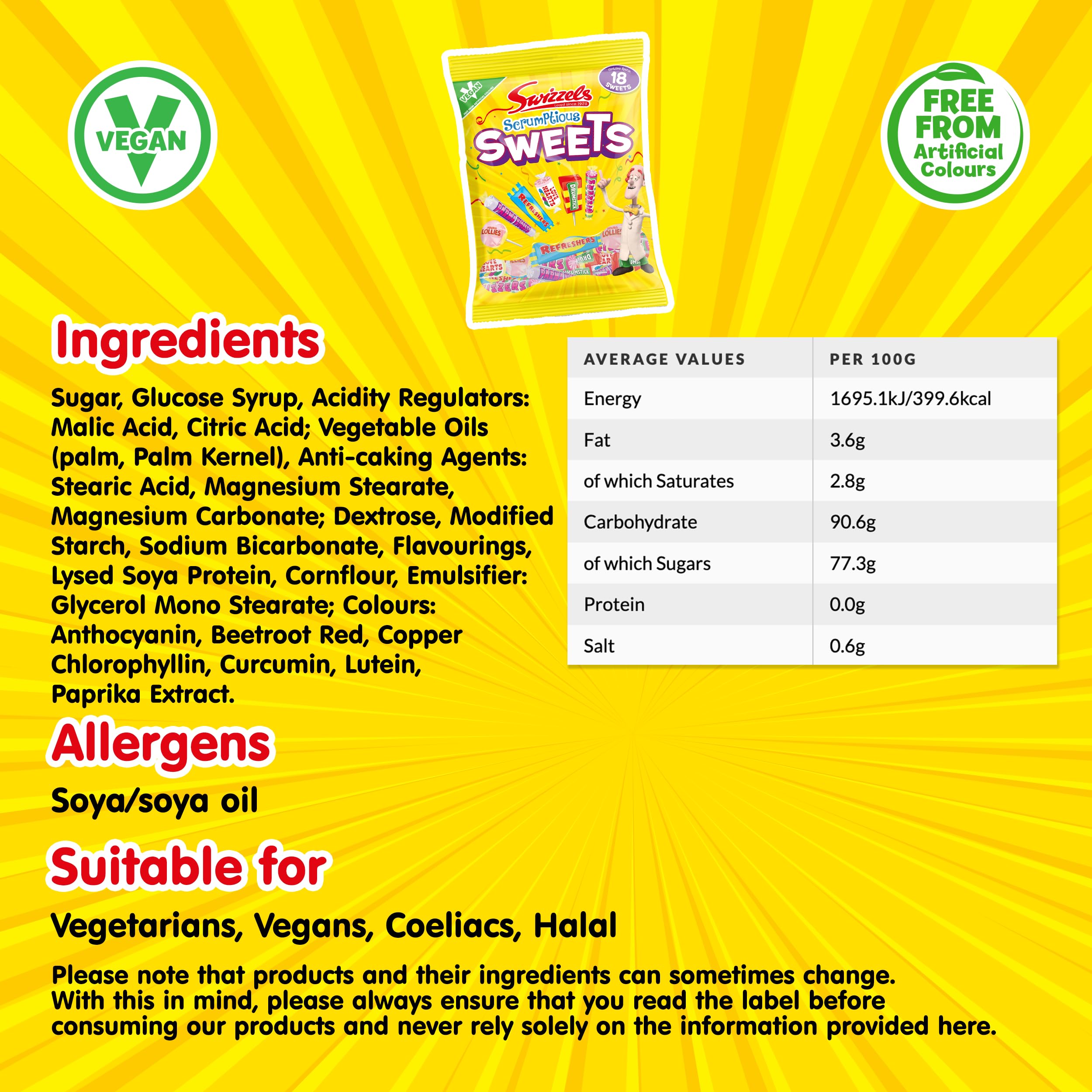 Swizzels Scrumptious Sweets Toffee | 134g Pack | Free from Artificial Colours 2