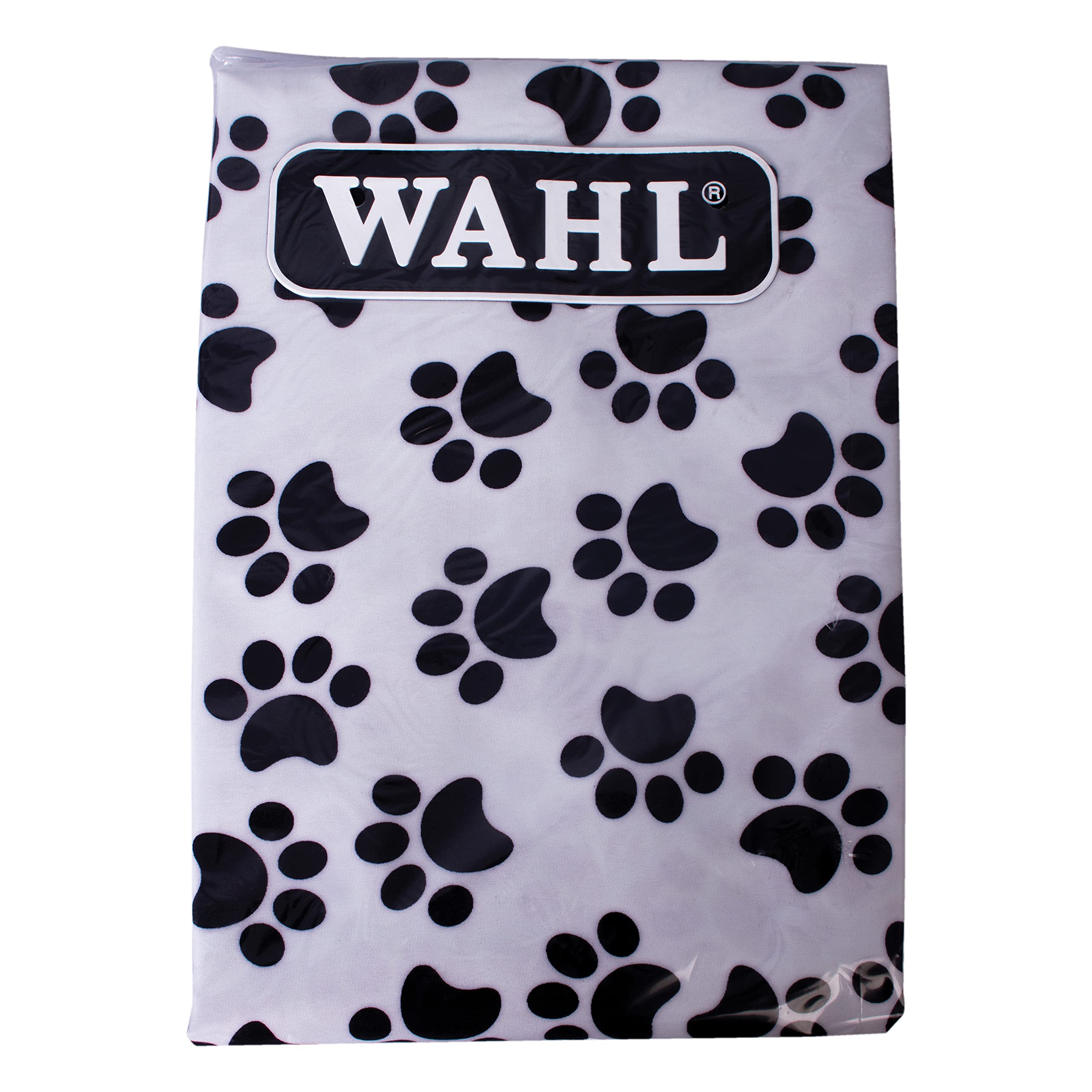 Wahl Paw Print Grooming Apron - Waterproof, Anti-static Hair Repellent | Max Waist 140cm | White 5