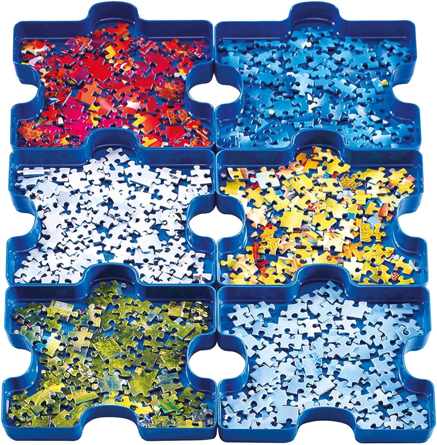 Ravensburger Sort Your Puzzle - 6 Stackable Puzzle Piece Sorting Trays 7