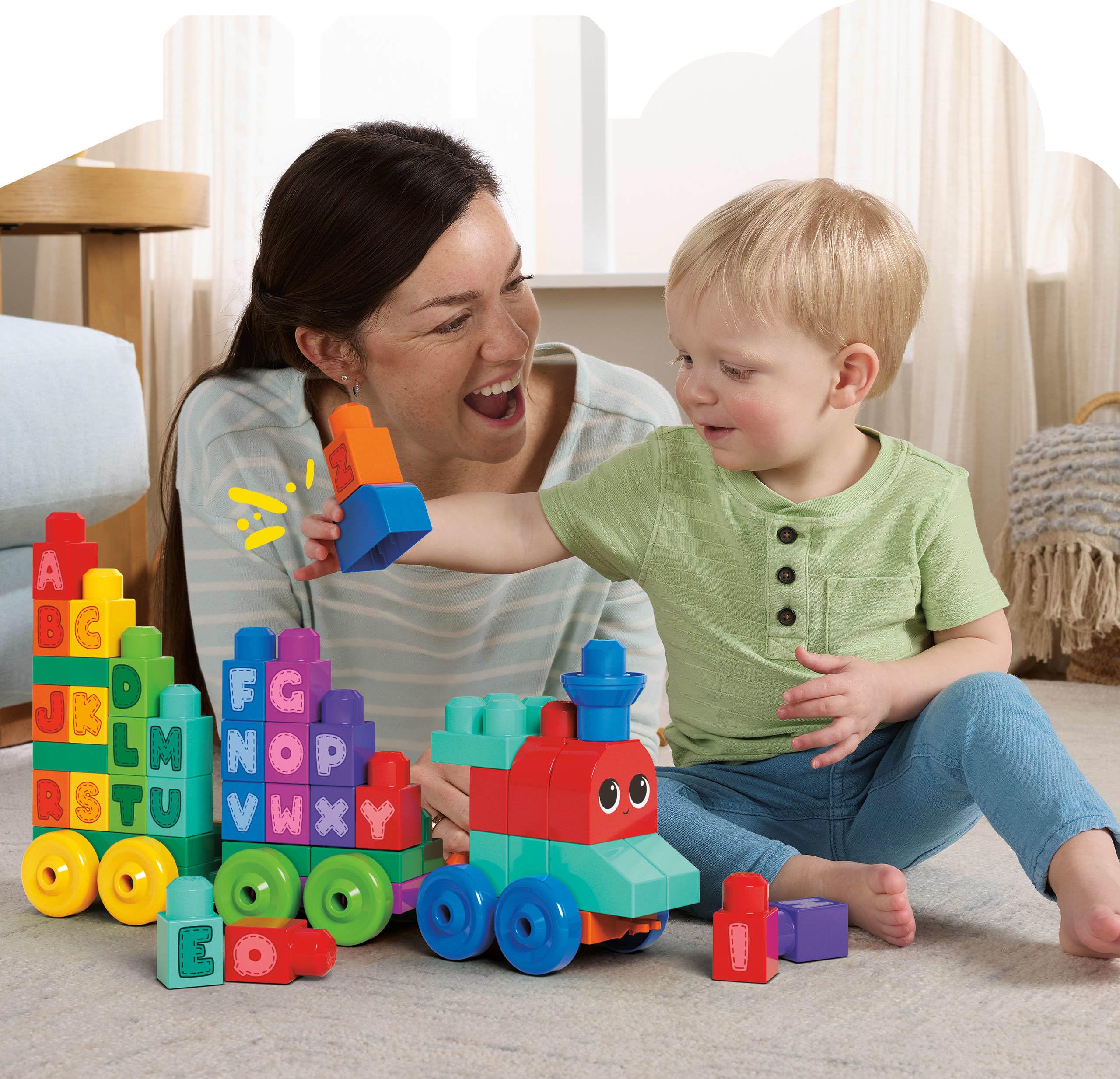 Mega Bloks Building Basics ABC Learning Train - Educational Building Set for Toddlers 1+ 11