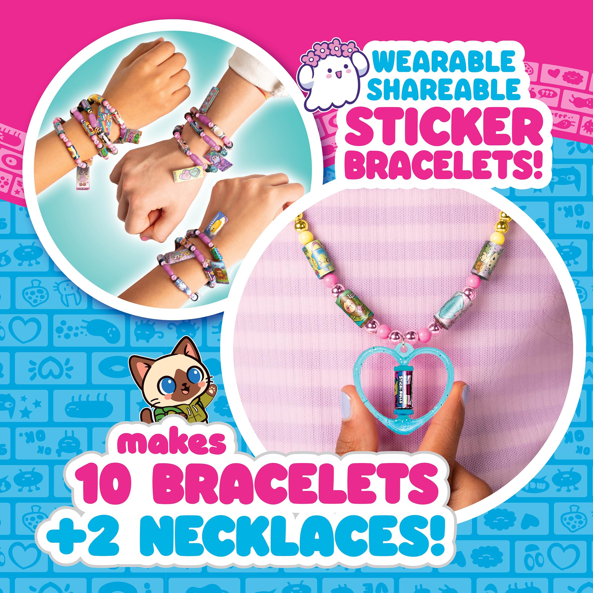 STICKI ROLLS Sticki Rolluxe S3 - Handbag Carry Case & Jewellery Craft Kit | Ages 5+ 8