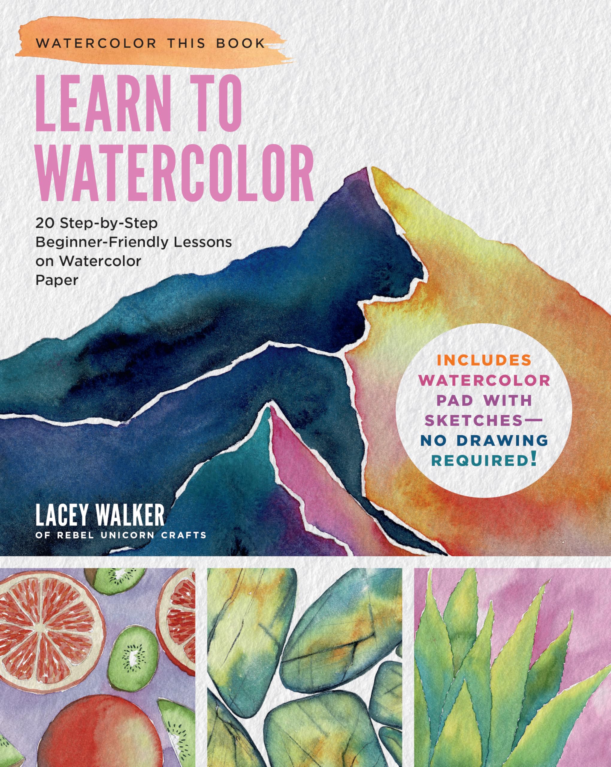Walter Foster Publishing Learn to Watercolor - 20 Step-by-Step Beginner Lessons | Paperback 1