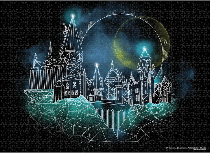 USAopoly Harry Potter Magic of Hogwarts Glow 1000-Piece Puzzle - Glow-in-the-Dark