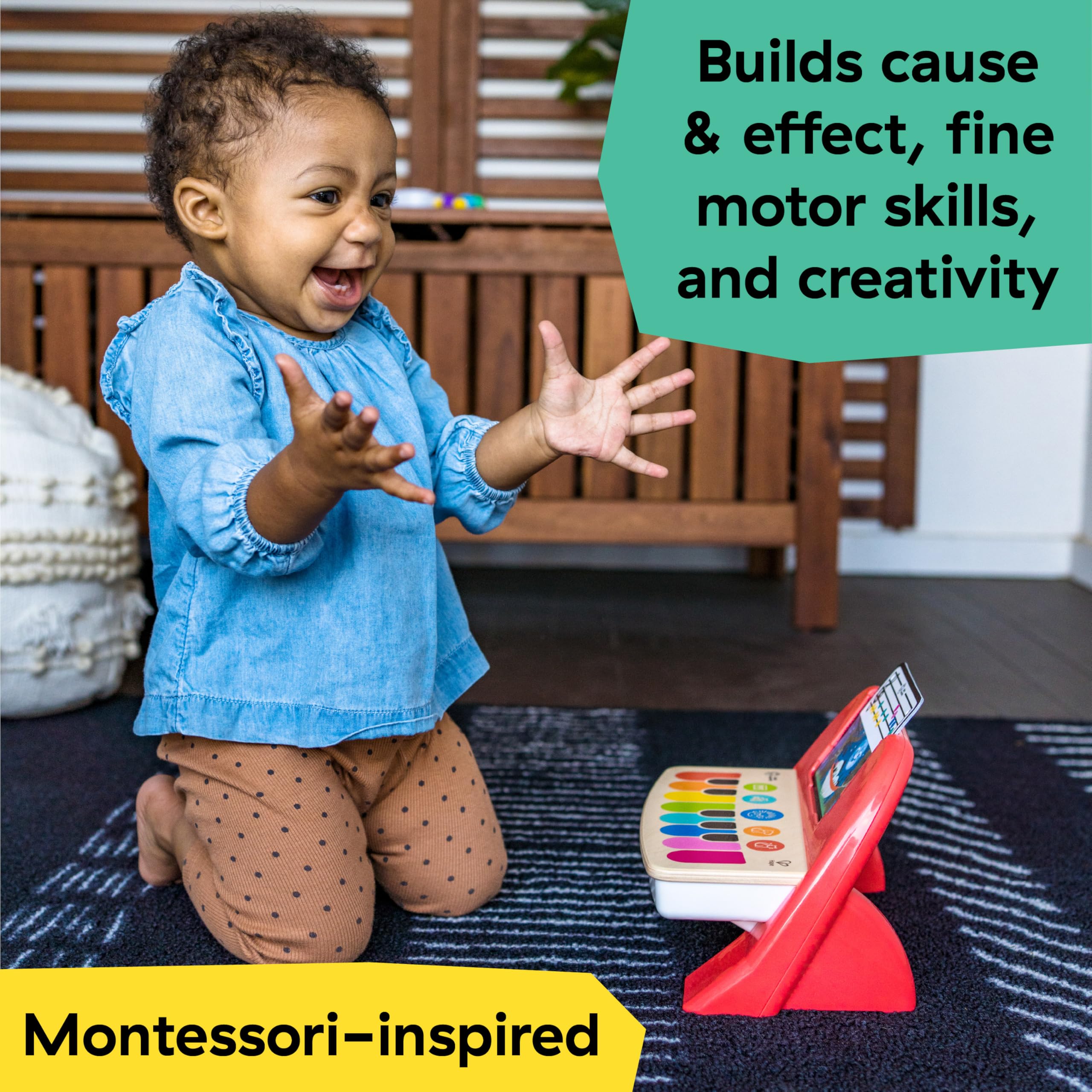 Baby Einstein Cal's First Melodies Magic Touch Piano - Wooden Musical Toy with 6 Melodies | Ages 6-36 Months 2