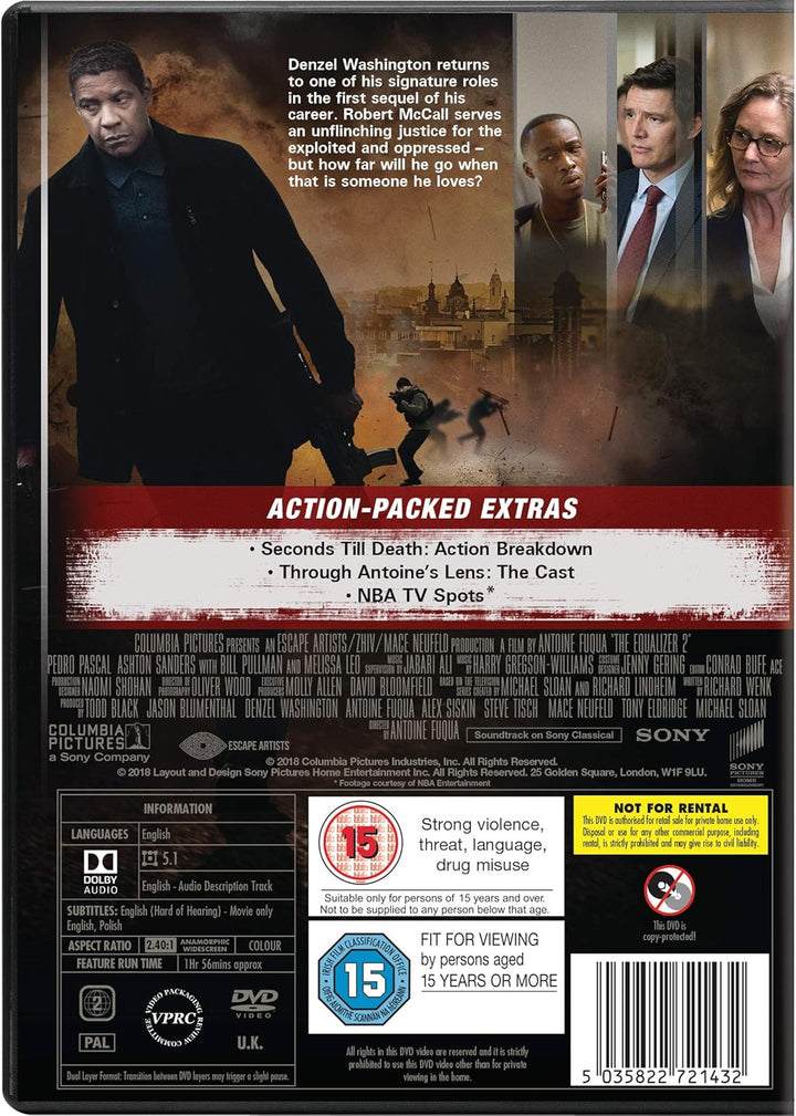 The Equalizer 2 (2018) - Blu-ray (Region Free)