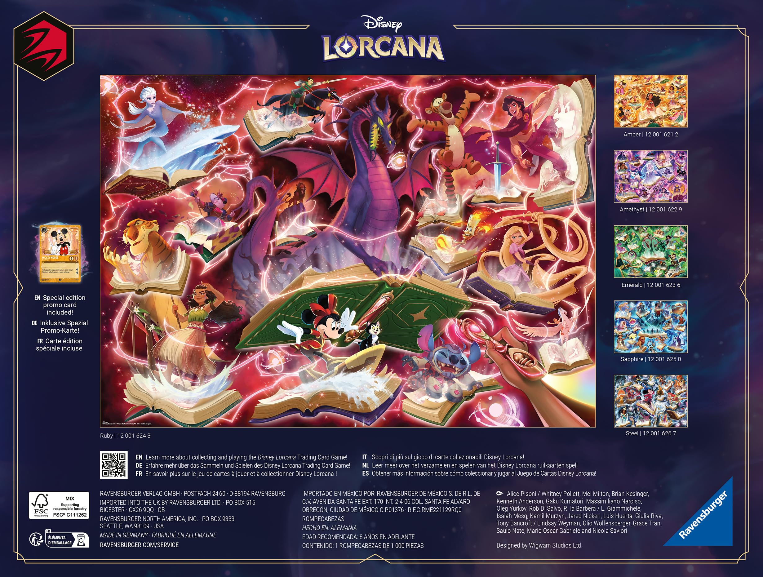 Ravensburger Disney Lorcana Glimmers of the Realm: Ruby 1000-Piece Jigsaw Puzzle 9