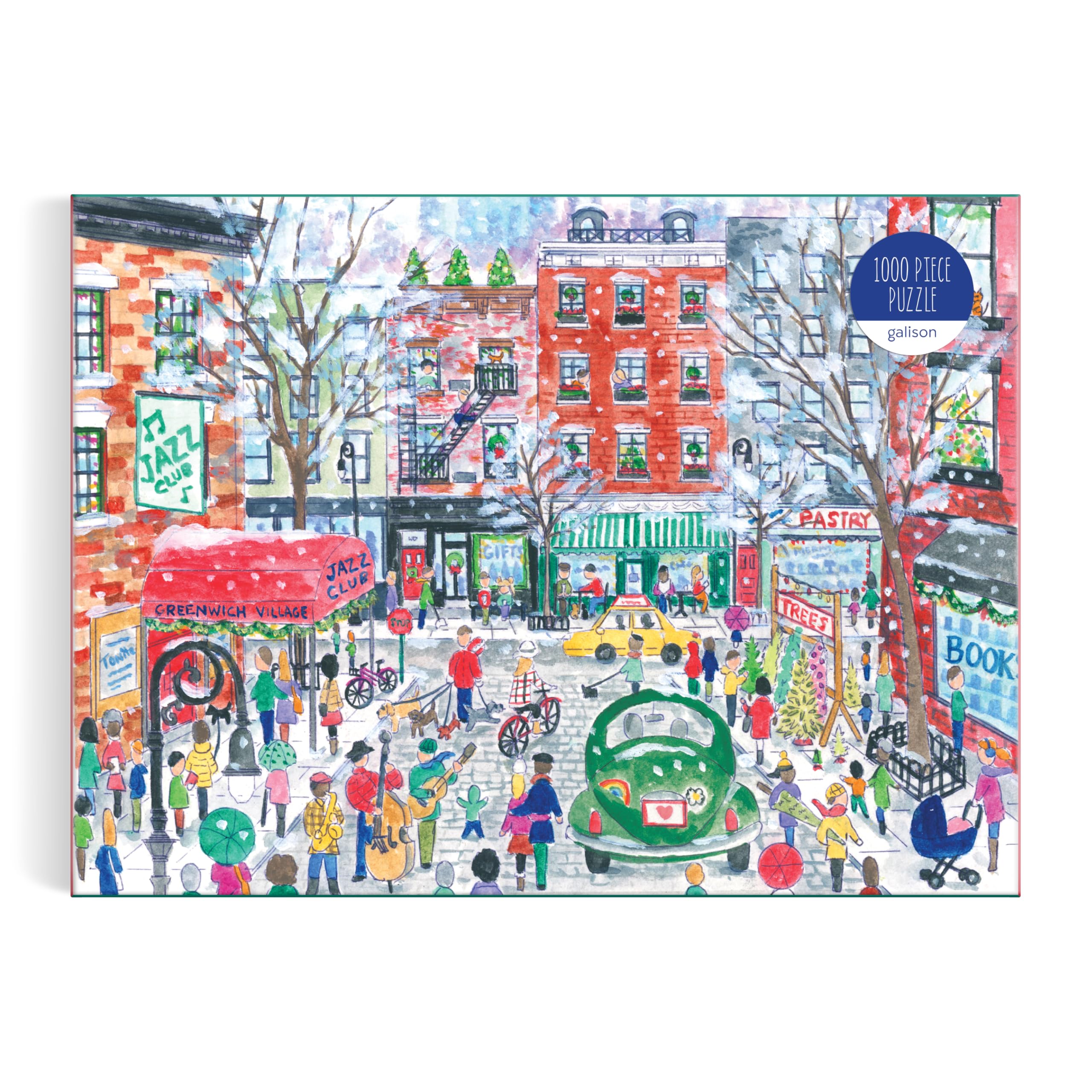 Galison Christmas in Greenwich Village – 1000 Piece Michael Storrings Jigsaw Puzzle 4