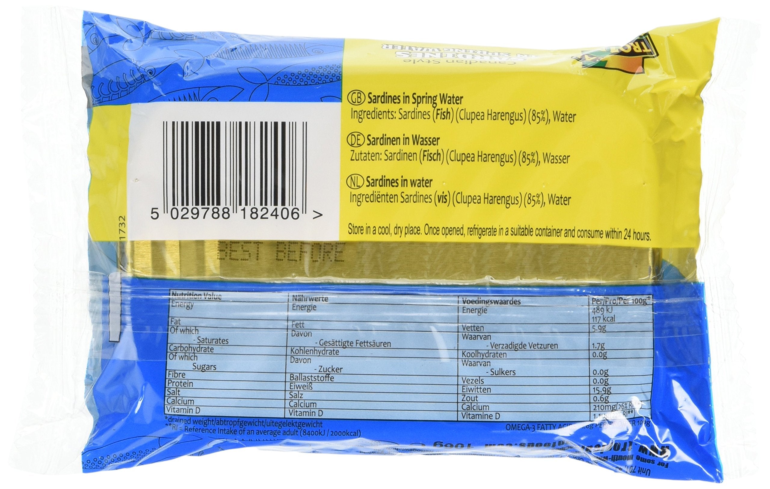 Tropical Sun Foods Canadian Style Sardines in Spring Water, Pack of 12 3