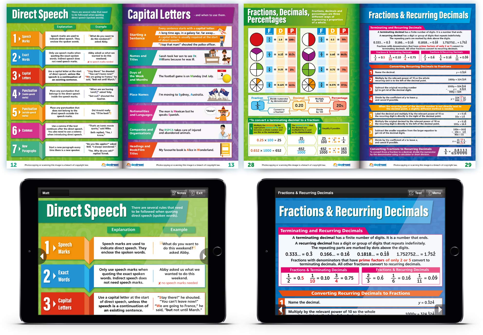 Daydream Education GCSE Revision Guide Pack: Maths (Higher), English, Biology, Chemistry & Physics | Paperback 3