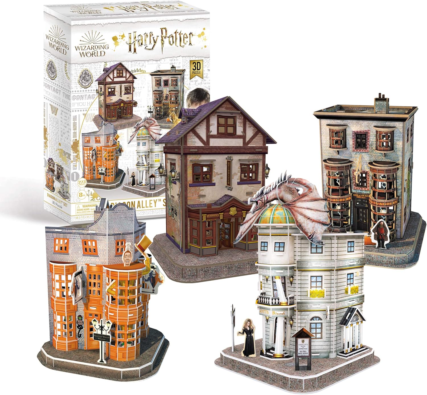 Harry Potter 7585 Diagon Alley 4-in-1 3D Puzzle Set - Foam Building Kit for Ages 8+ 1