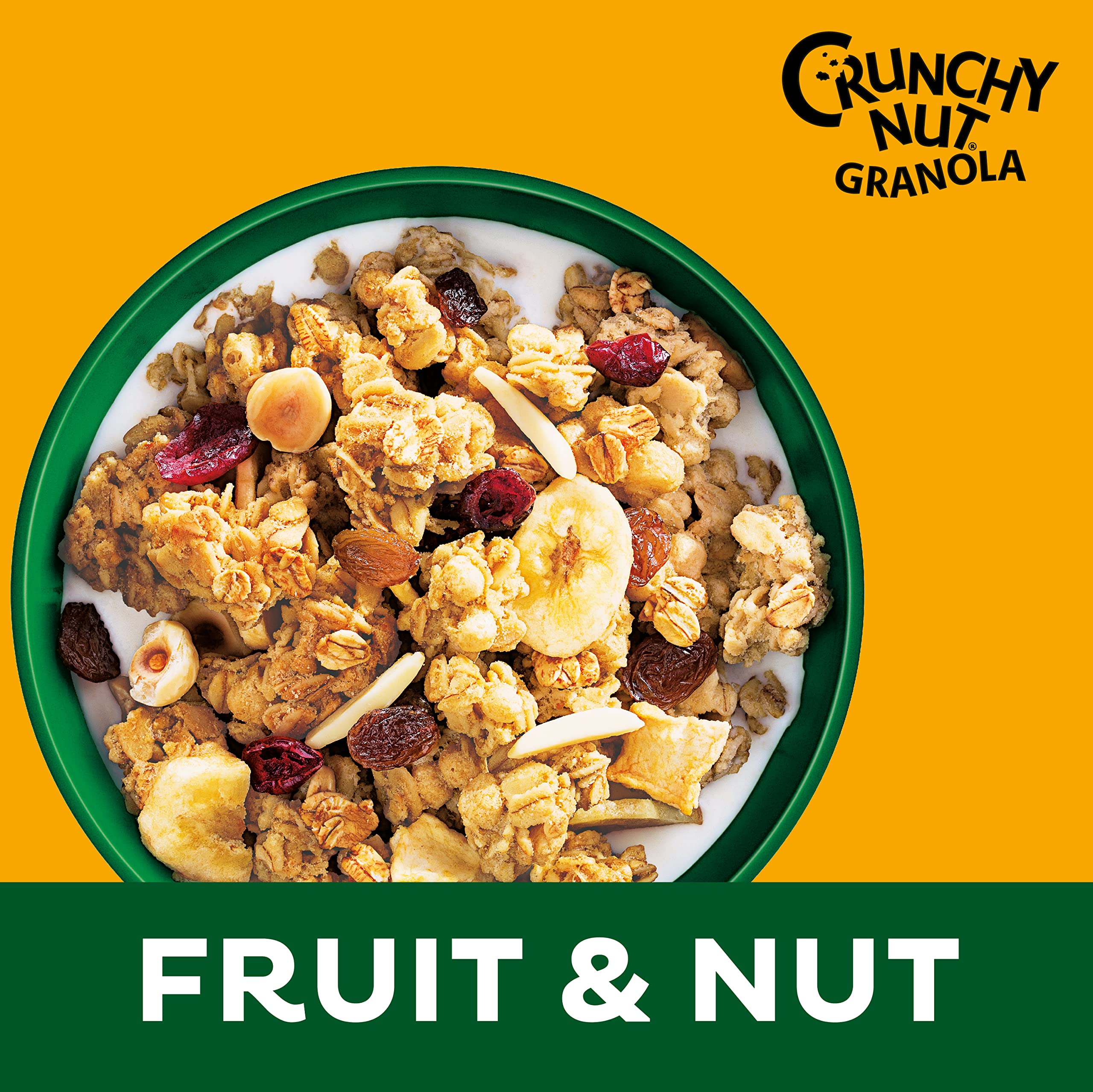 Kellogg's Crunchy Nut Fruit & Nut Granola - Wholegrain Clusters | 380g Bag 2