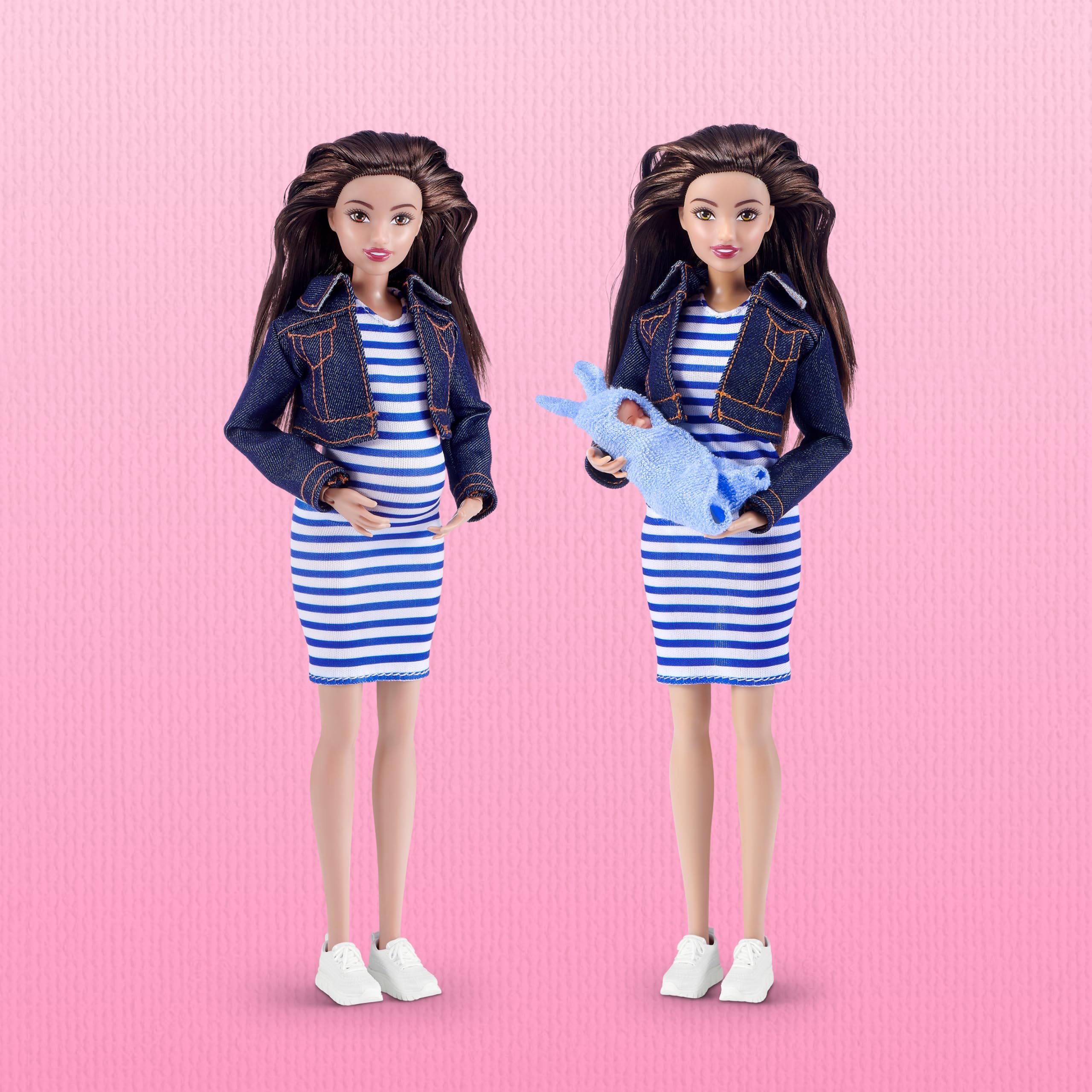 ZURU MY MINI Mom & Baby Surprise (Maria) Pregnant Doll Playset - Includes Newborn & Accessories 5