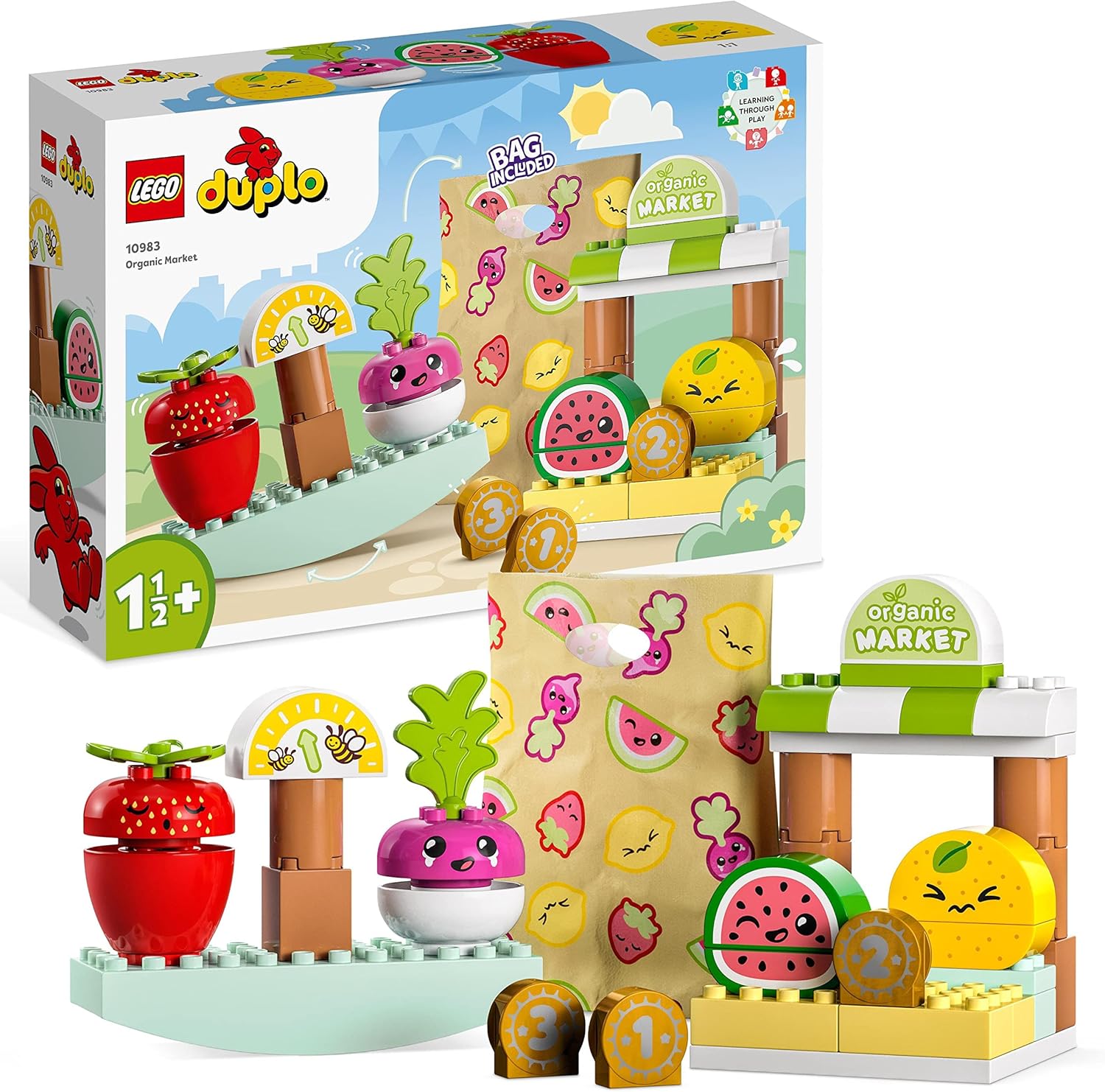 LEGO DUPLO My First Organic Market - Educational Fruit & Vegetable Toy Set for Toddlers 18 Months+ 1