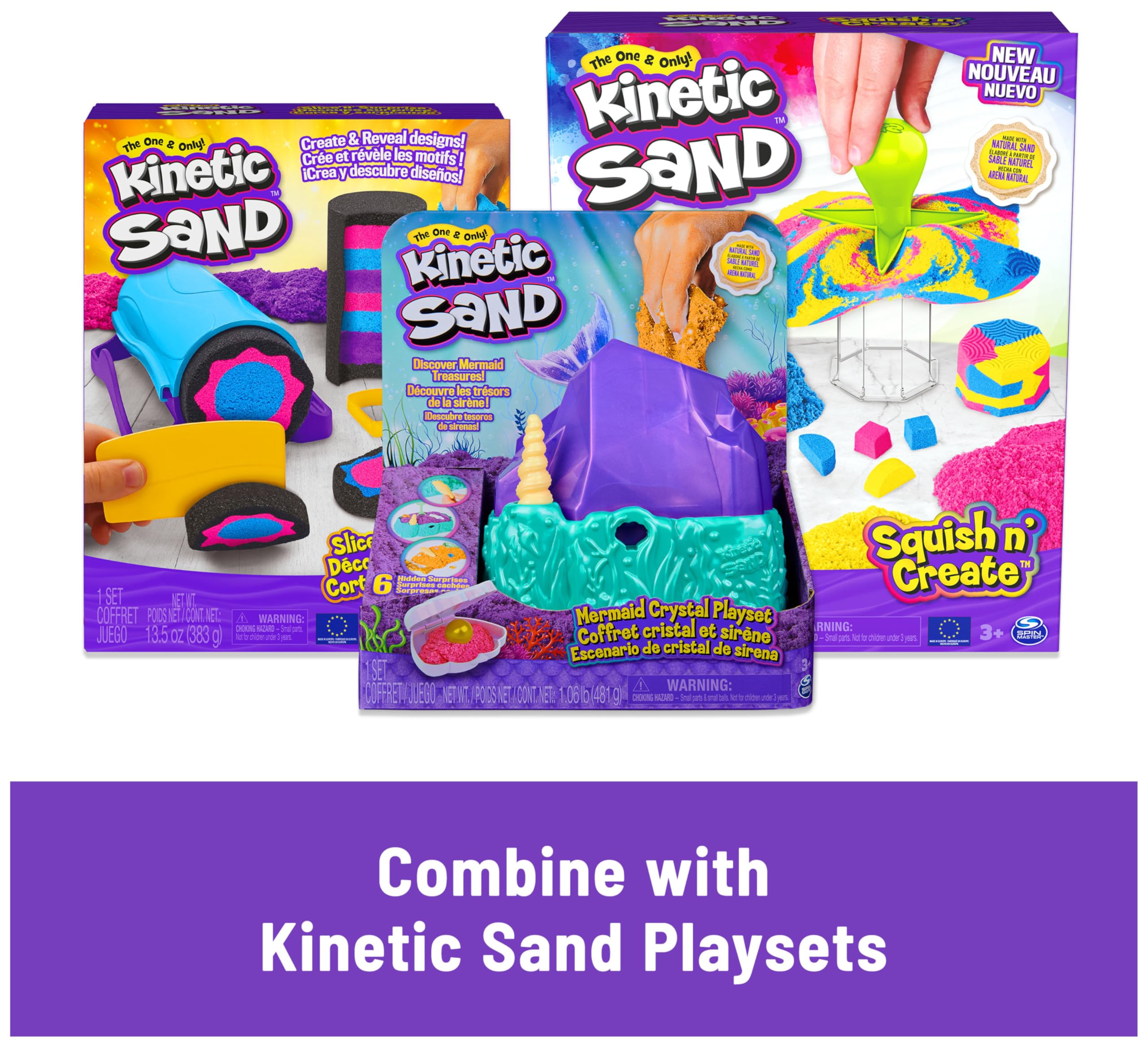 Kinetic Sand Castle Containers 10-Colour Pack | Non-Toxic Sensory Play Sand for Ages 3+ 7