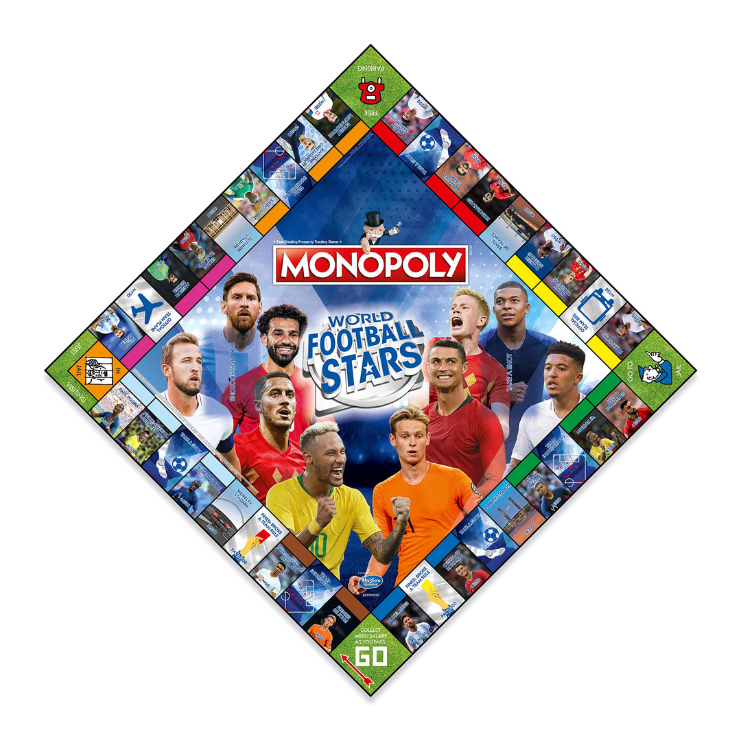 Winning Moves World Football Stars Monopoly Board Game – Blue