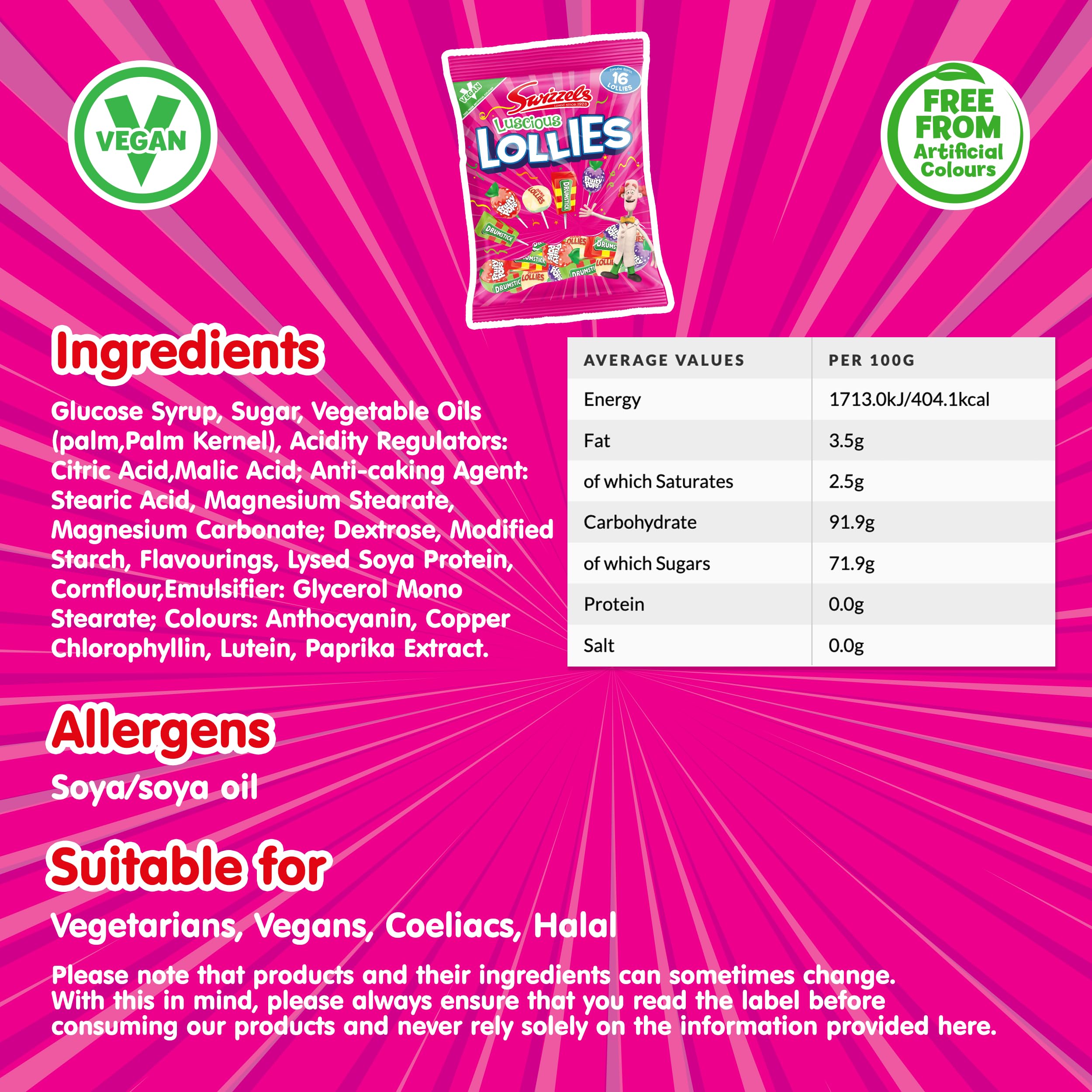 Swizzels Luscious Lollies 176 g – Drumstick &amp; Fruity Pops, verschiedene Süßigkeiten 5