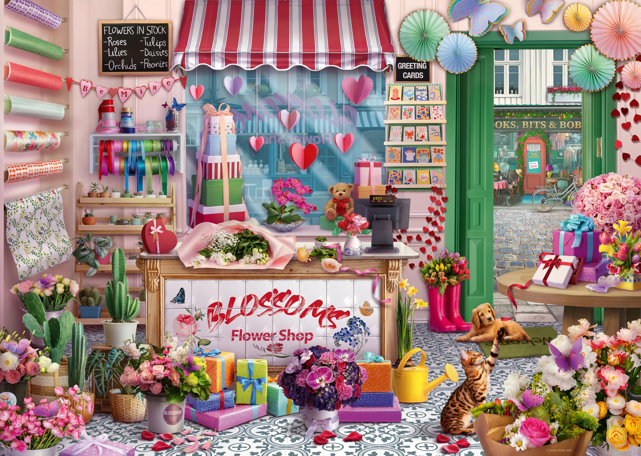Ravensburger Blossoms Flower Shop 1000 Piece Jigsaw Puzzle - Tetiana Bulba