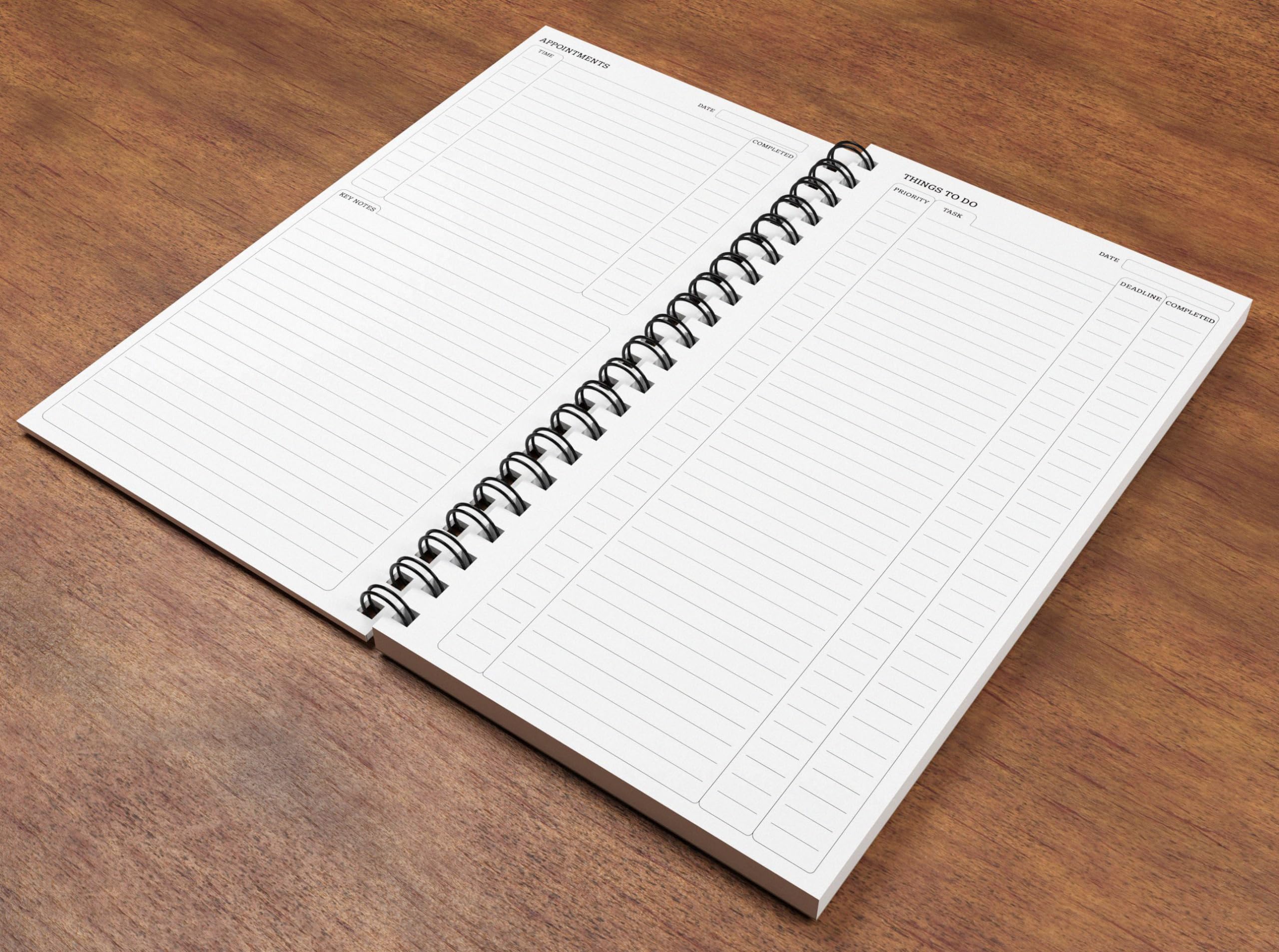 Silvine To Do List Planner Wirebound Notebook - 240 Pages | 280 x 150mm | Blue 3