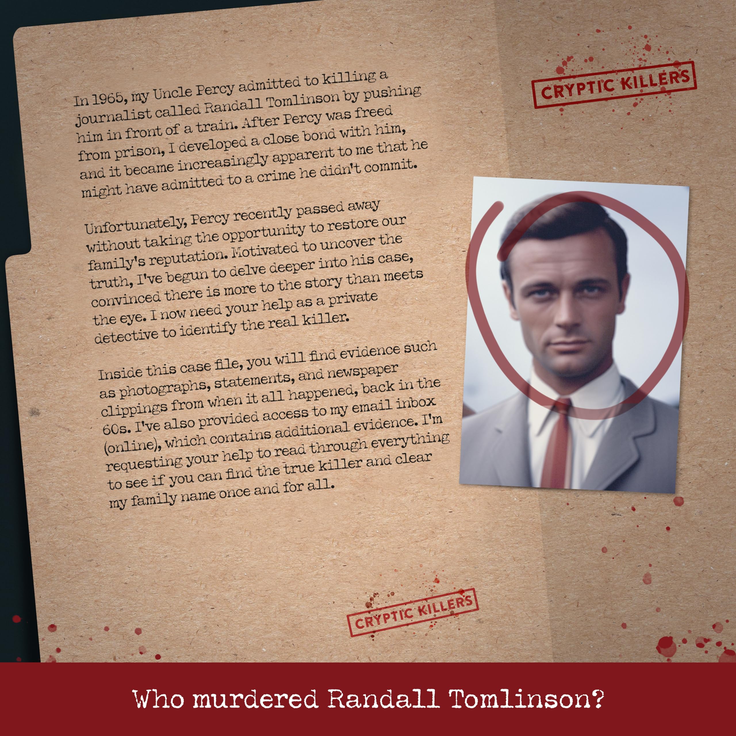 Cryptic Killers Cold Case Files Investigation - Murder in Market Hill | 3 Hour Playtime | Multiple Players