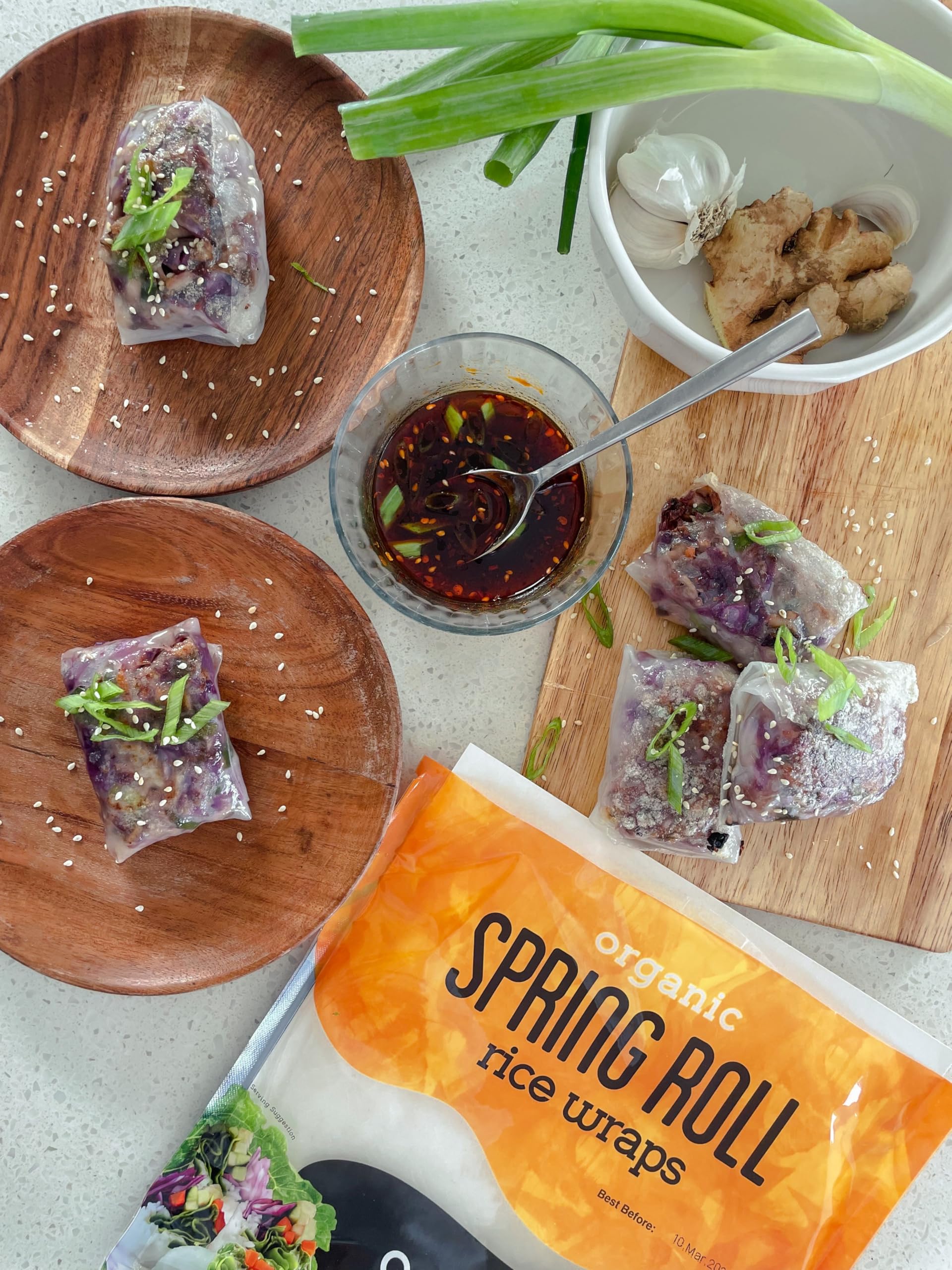 Ocean's Halo Organic Spring Roll Rice Wraps 120g - USDA Organic, Vegan, Gluten-Free 4