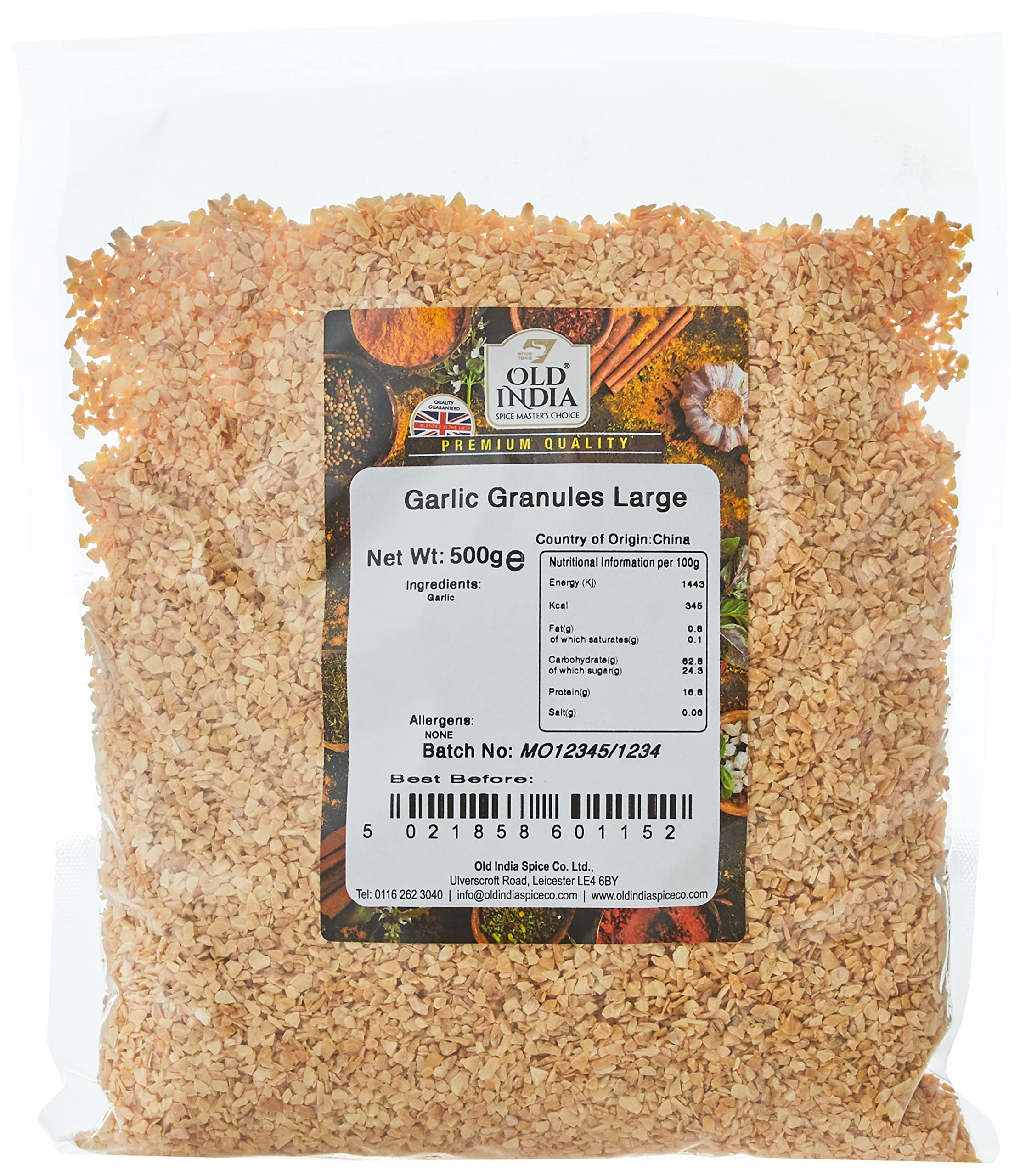 Old India Garlic Granules 500g - Natural Spices & Seasonings 1