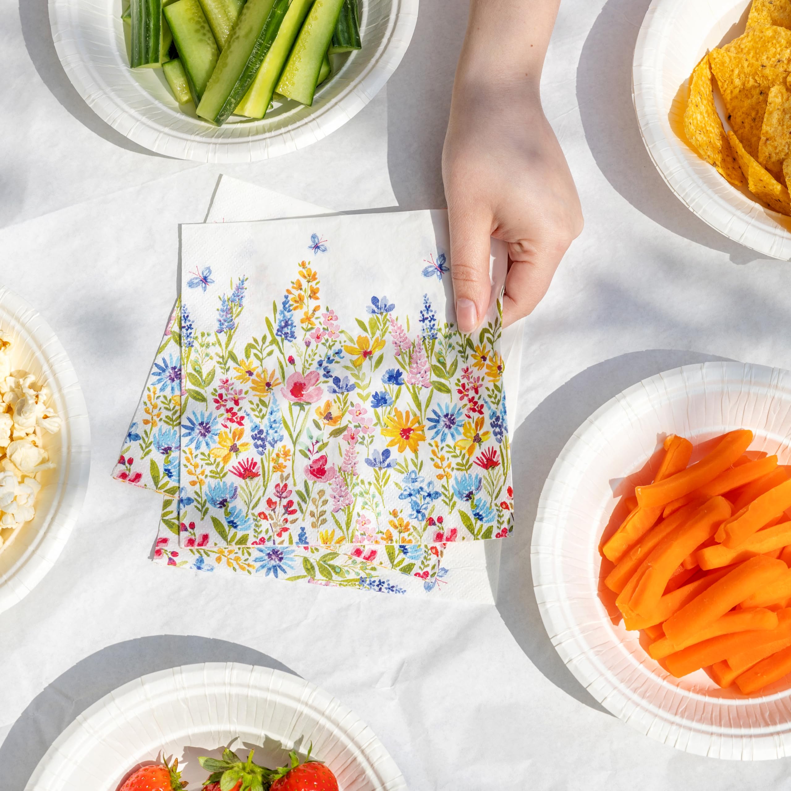 Talking Tables Floral Meadow 2-Ply Recycled Paper Napkins 100-Pack 6